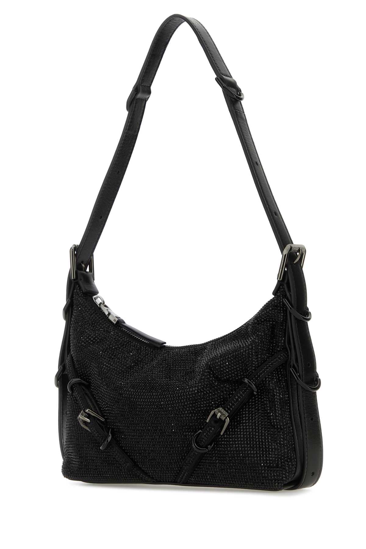 Givenchy Women Black Fabric Mini Voyou Shoulder Bag GIVENCHY