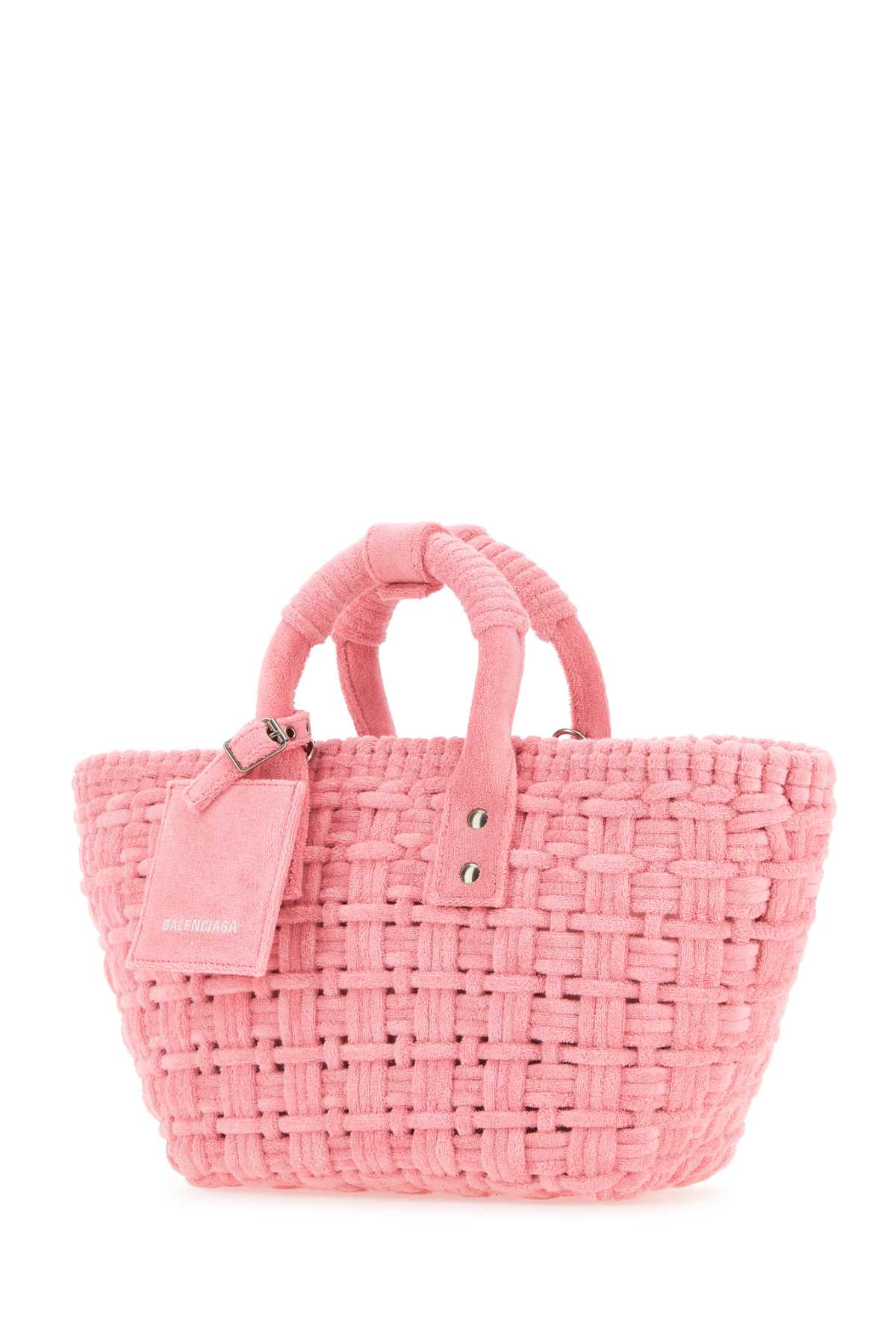 Balenciaga Women Pink Terry Fabric Bistro Xs Handbag BALENCIAGA
