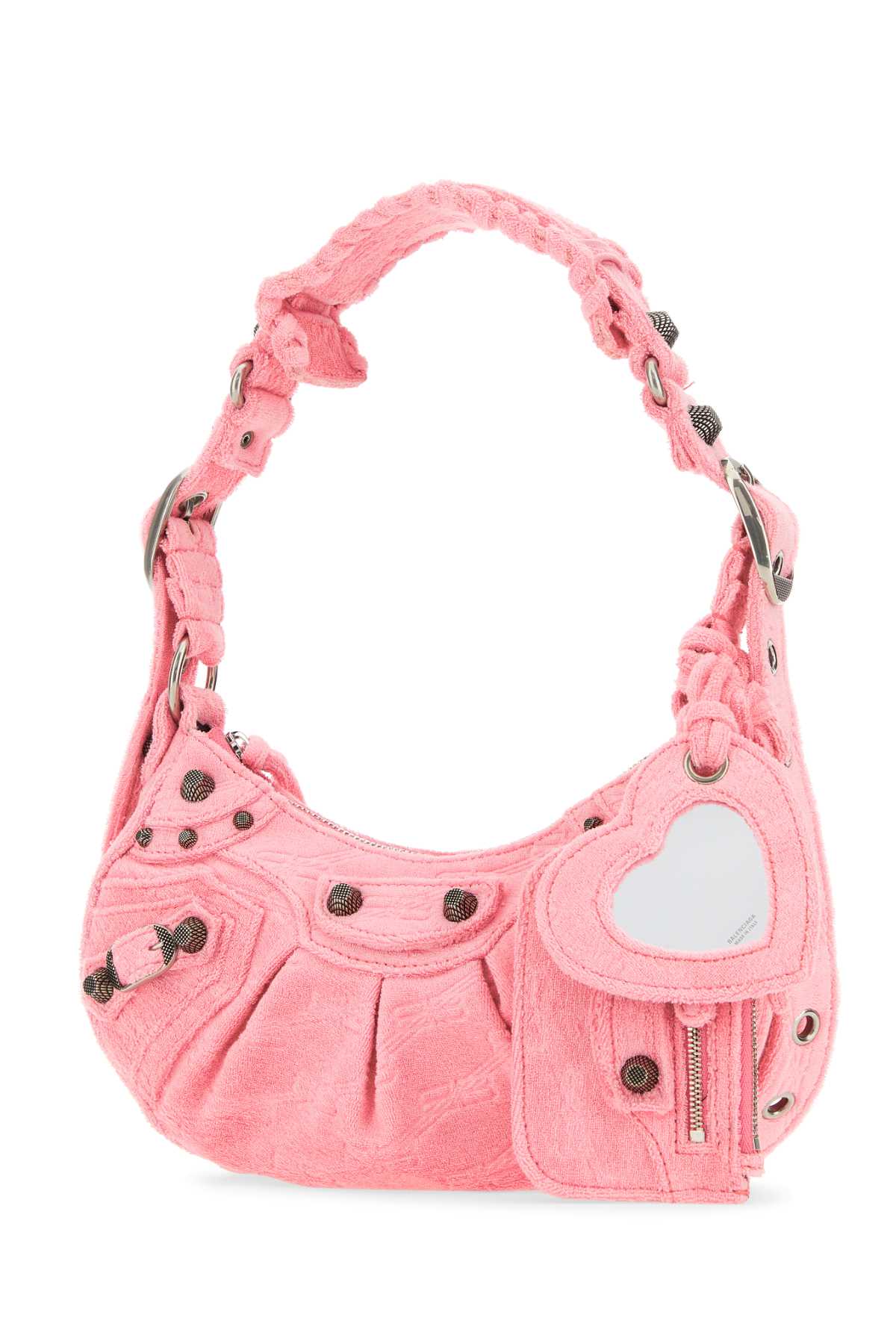 Balenciaga Women Pink Terry Fabric Le Cagole Xs Shoulder Bag BALENCIAGA