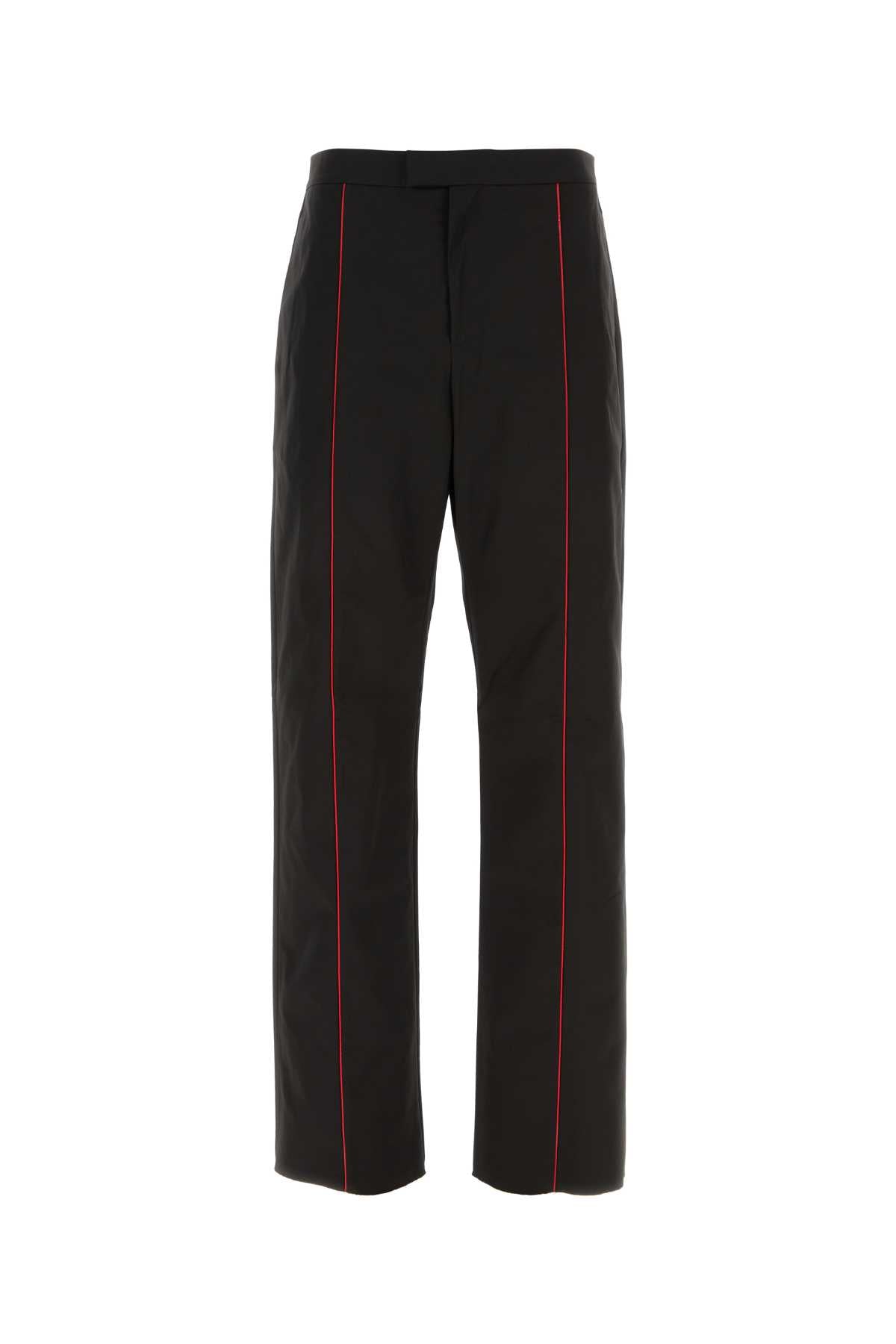 Salvatore Ferragamo Men Black Polyester Blend Pant FERRAGAMO