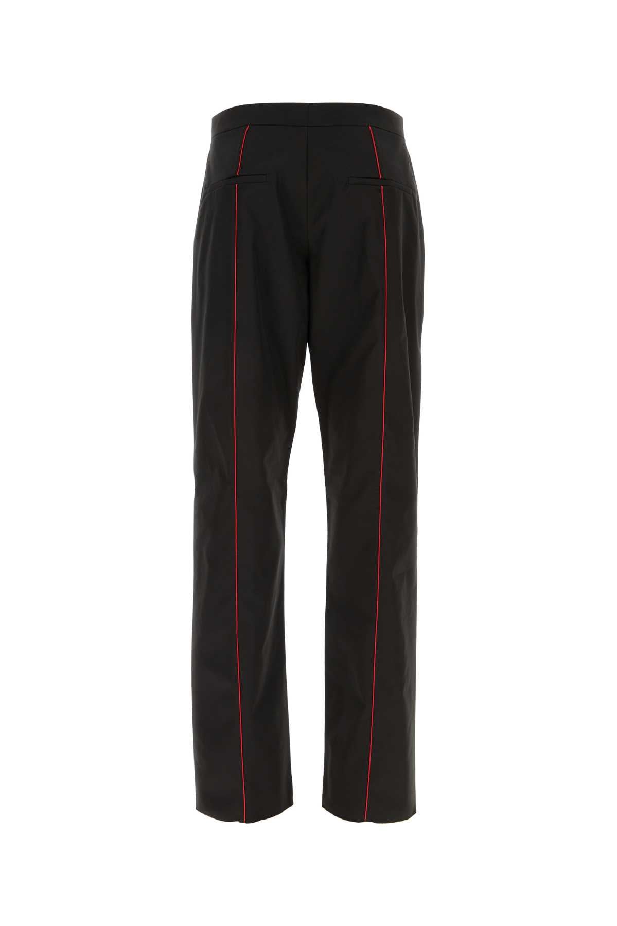 Salvatore Ferragamo Men Black Polyester Blend Pant FERRAGAMO