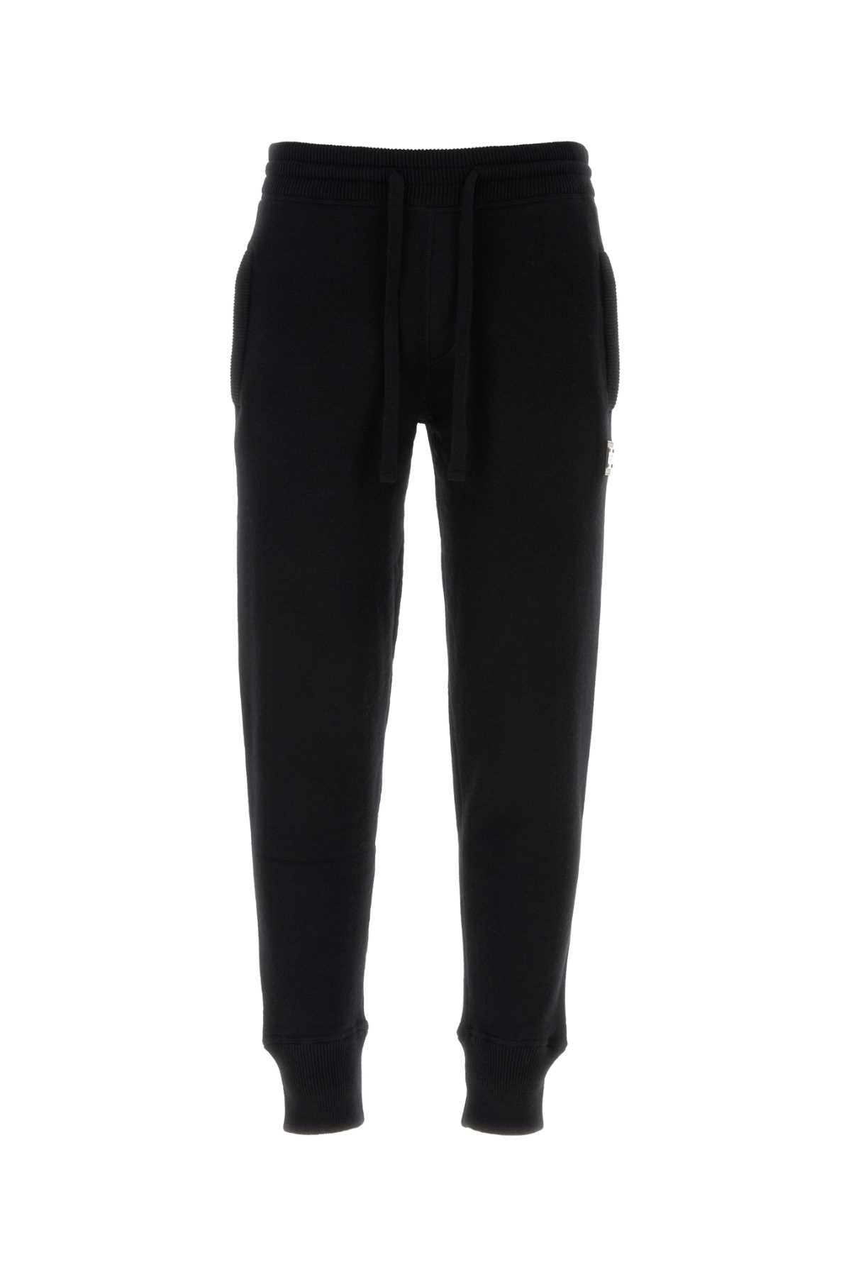 Dolce & Gabbana Men Black Wool Blend Joggers DOLCE & GABBANA