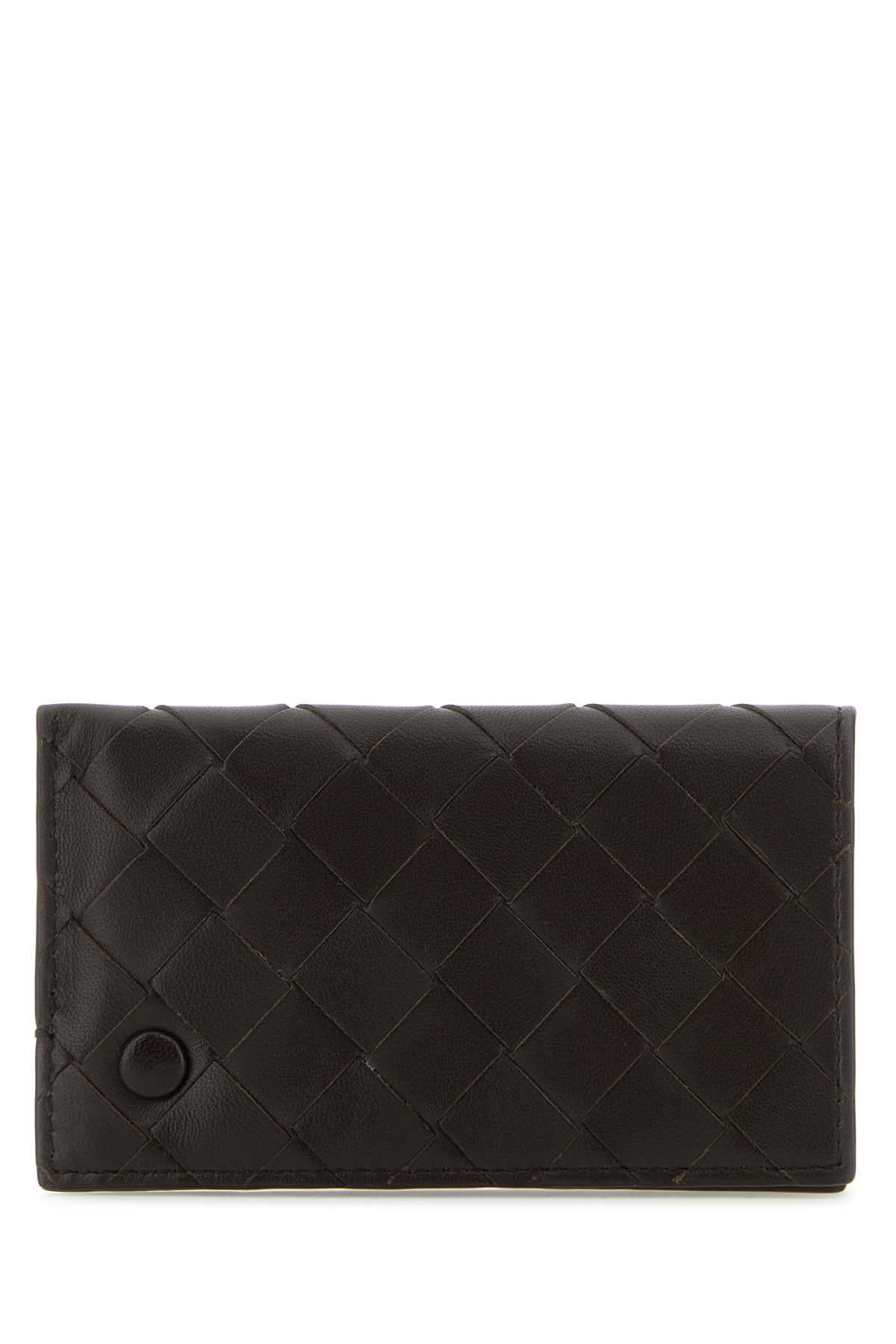 Bottega Veneta Women Dark Brown Nappa Leather Card Holder BOTTEGA VENETA