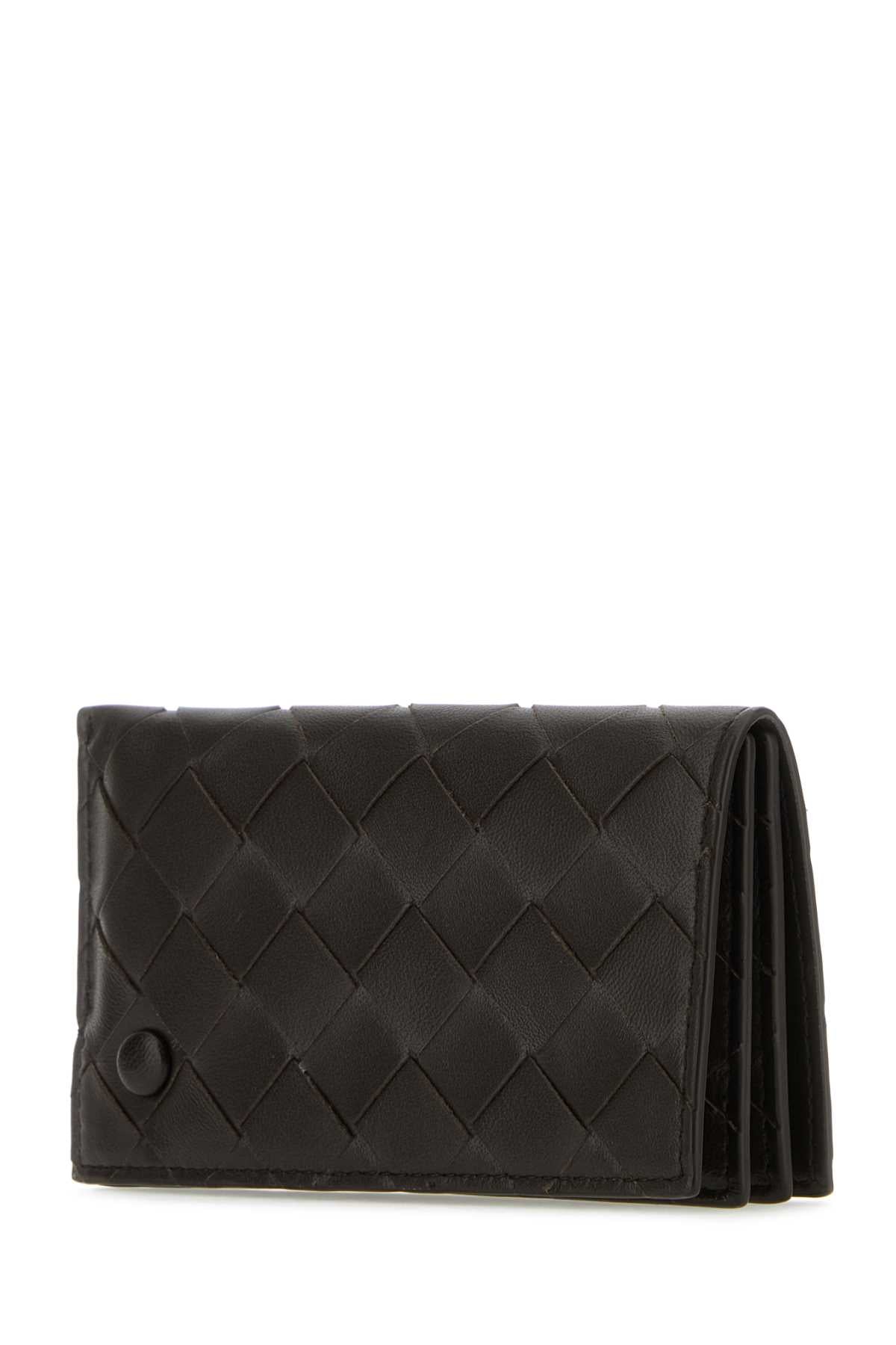 Bottega Veneta Women Dark Brown Nappa Leather Card Holder BOTTEGA VENETA