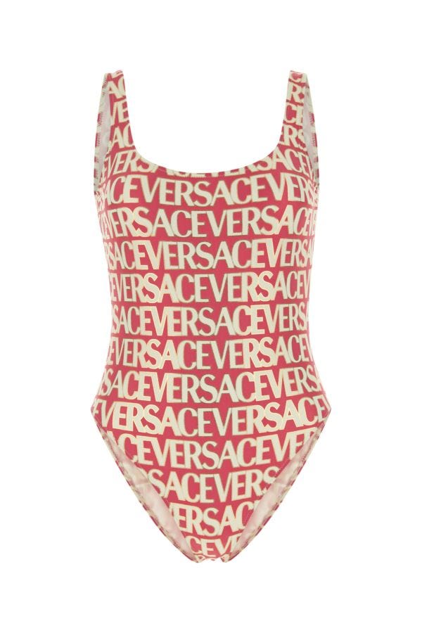 Versace Woman Printed Stretch Nylon Swimsuit