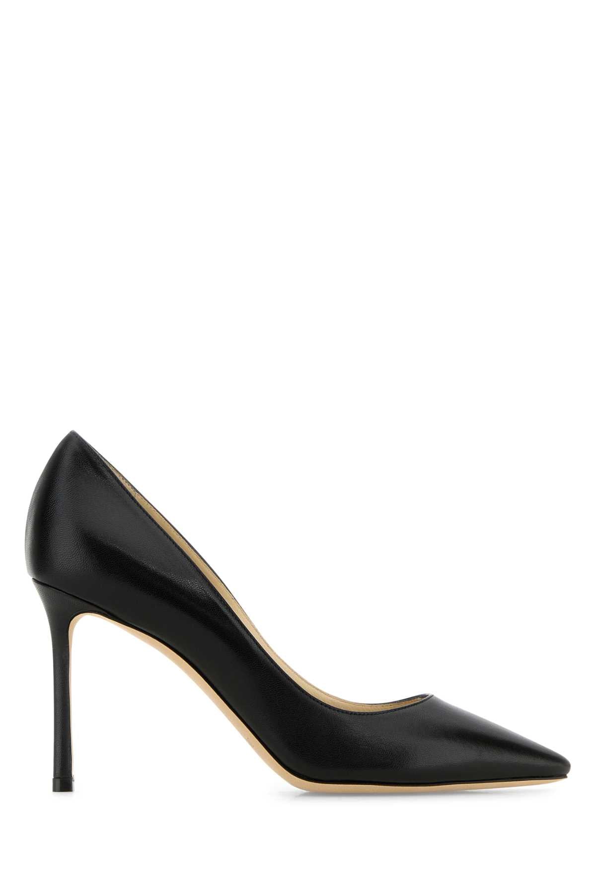 Jimmy Choo Women Black Leather Romy 85 Pumps JIMMY CHOO