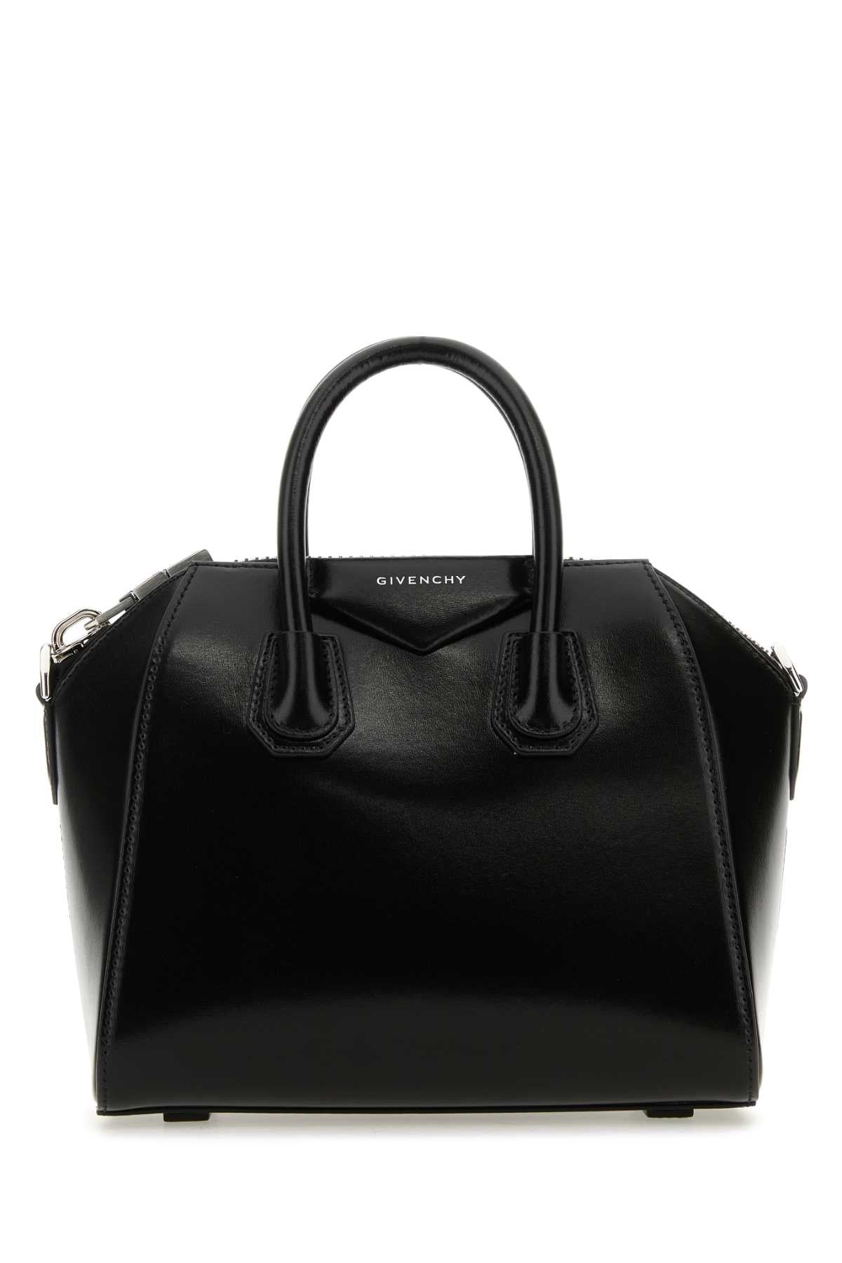 Givenchy Women Black Leather Mini Antigona Handbag GIVENCHY