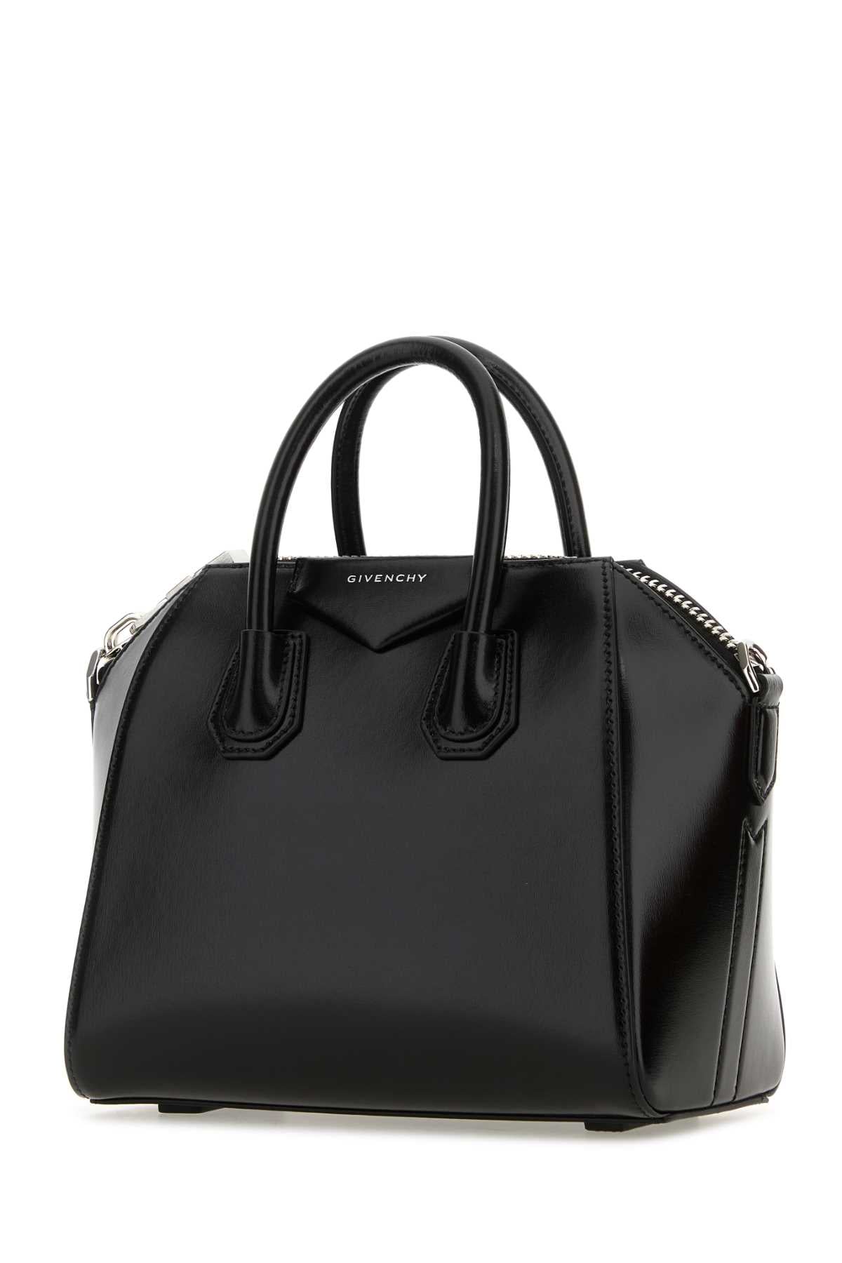 Givenchy Women Black Leather Mini Antigona Handbag GIVENCHY