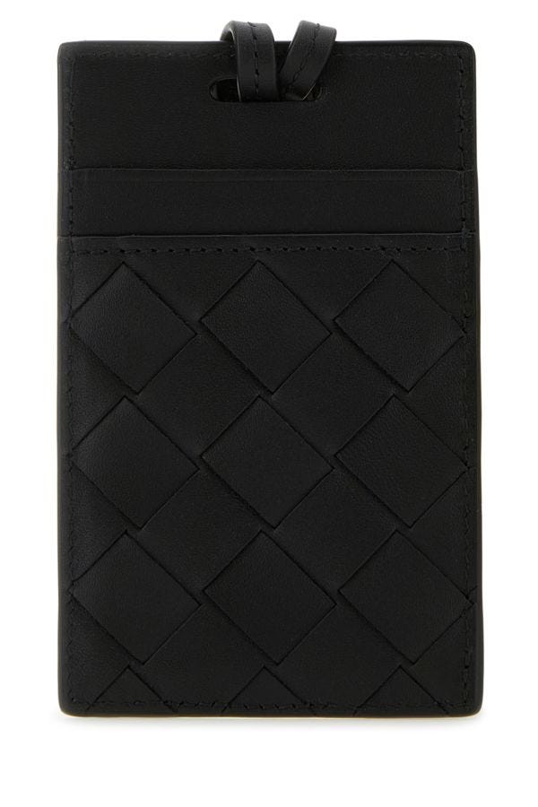 Bottega Veneta Man Black Leather Card Holder