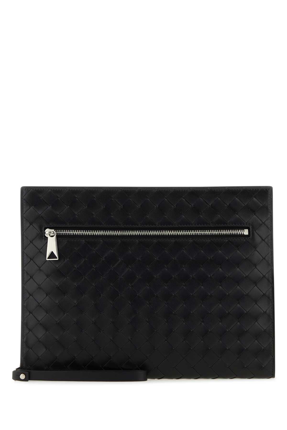 Bottega Veneta Men Black Leather Document Case BOTTEGA VENETA