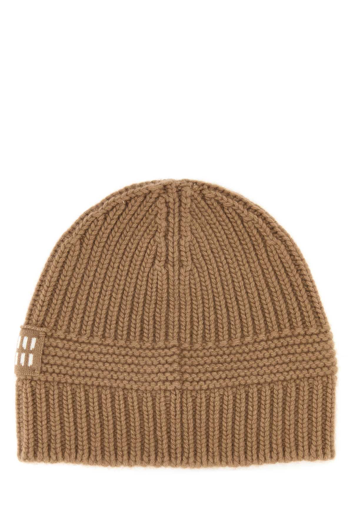 Miu Miu Women Biscuit Stretch Wool Beanie Hat MIU MIU