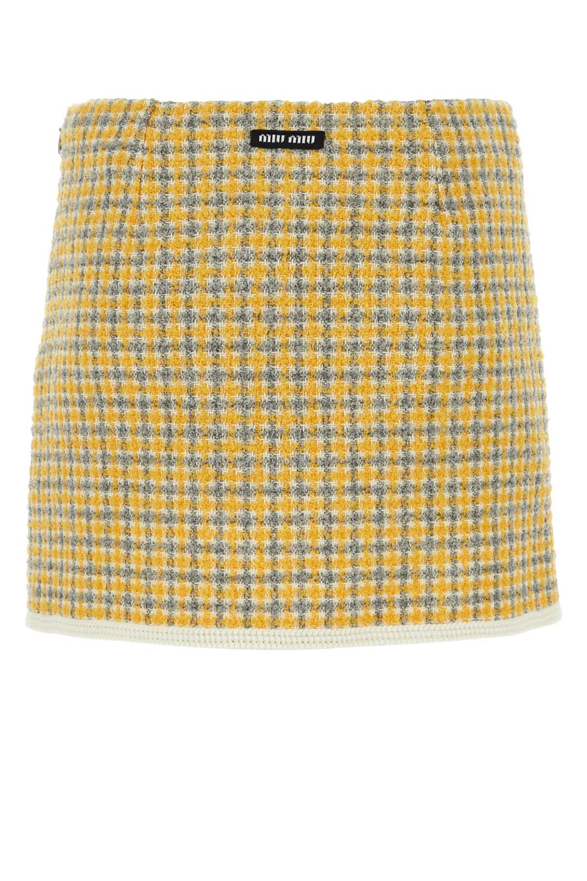 Miu Miu Women Two-Tone Boucle Mini Skirt MIU MIU