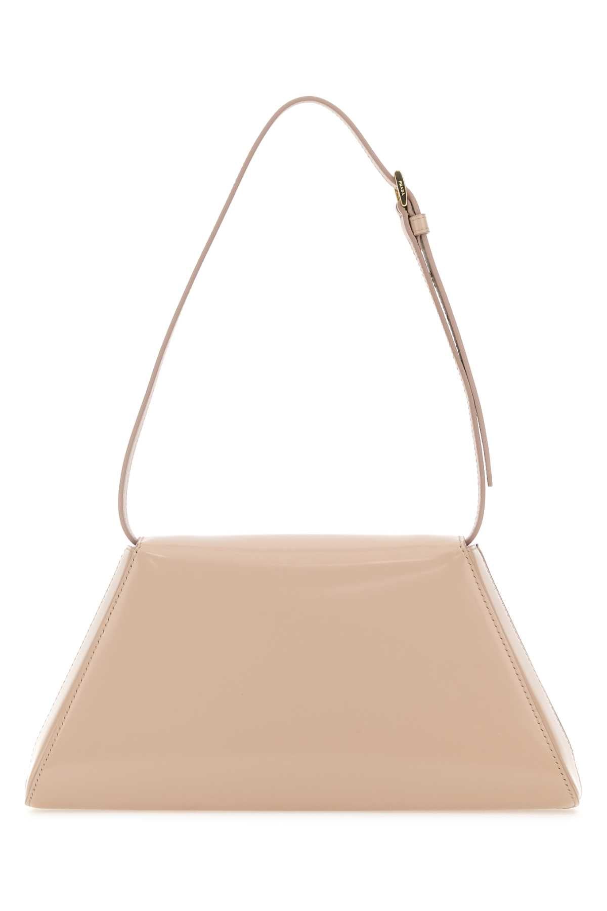 Prada Women Powder Pink Leather Shoulder Bag PRADA