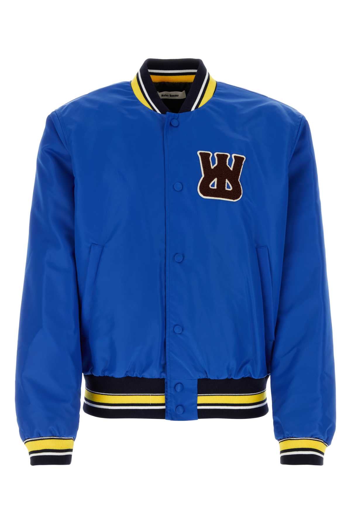 Wales Bonner Men Electric Blue Nylon Sorbonne 56 Bomber Jacket WALES BONNER
