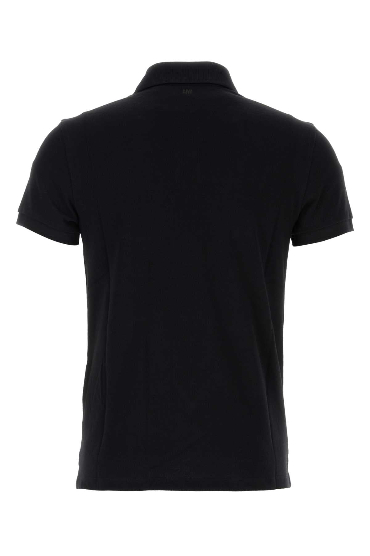 Ami Men Black Piquet Polo Shirt AMI PARIS