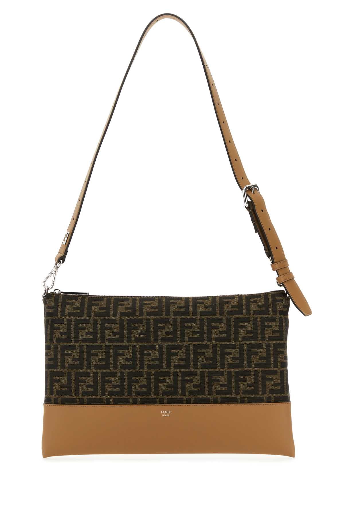 Fendi Men Embroidered Jacquard Crossbody Bag FENDI