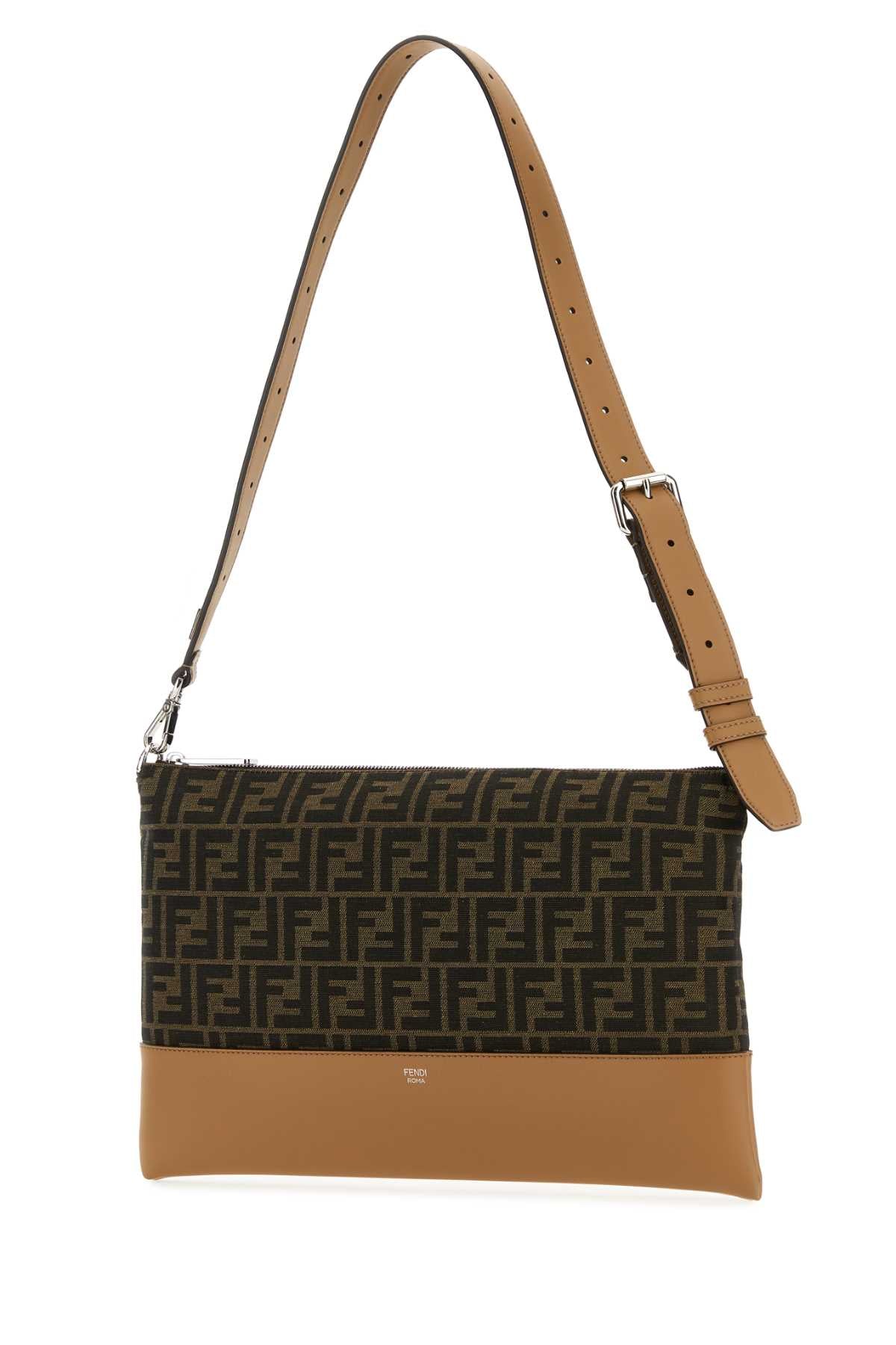 Fendi Men Embroidered Jacquard Crossbody Bag FENDI