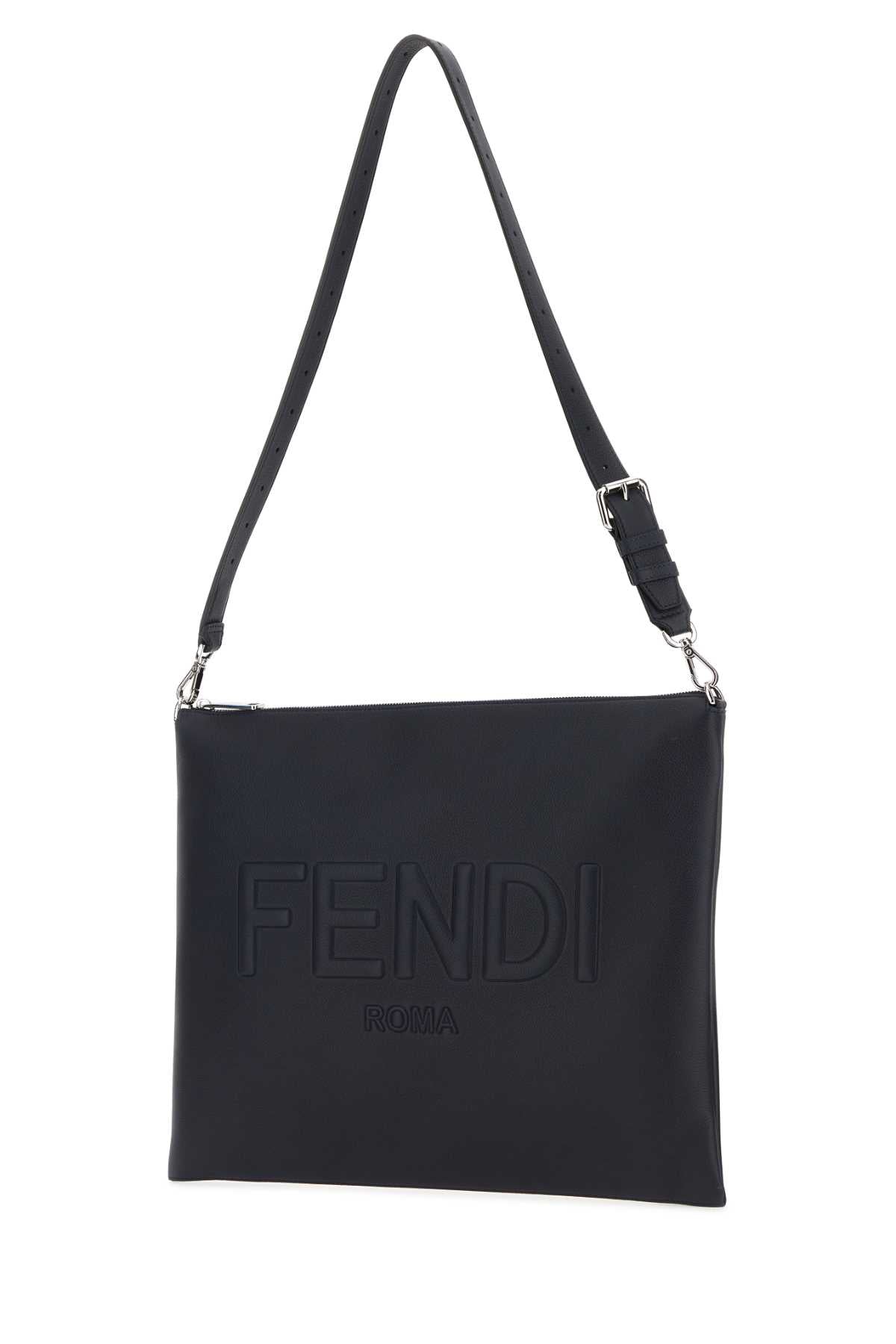 Fendi Men Midnight Blue Leather Fendi After Fendi Roma Shoulder Bag FENDI