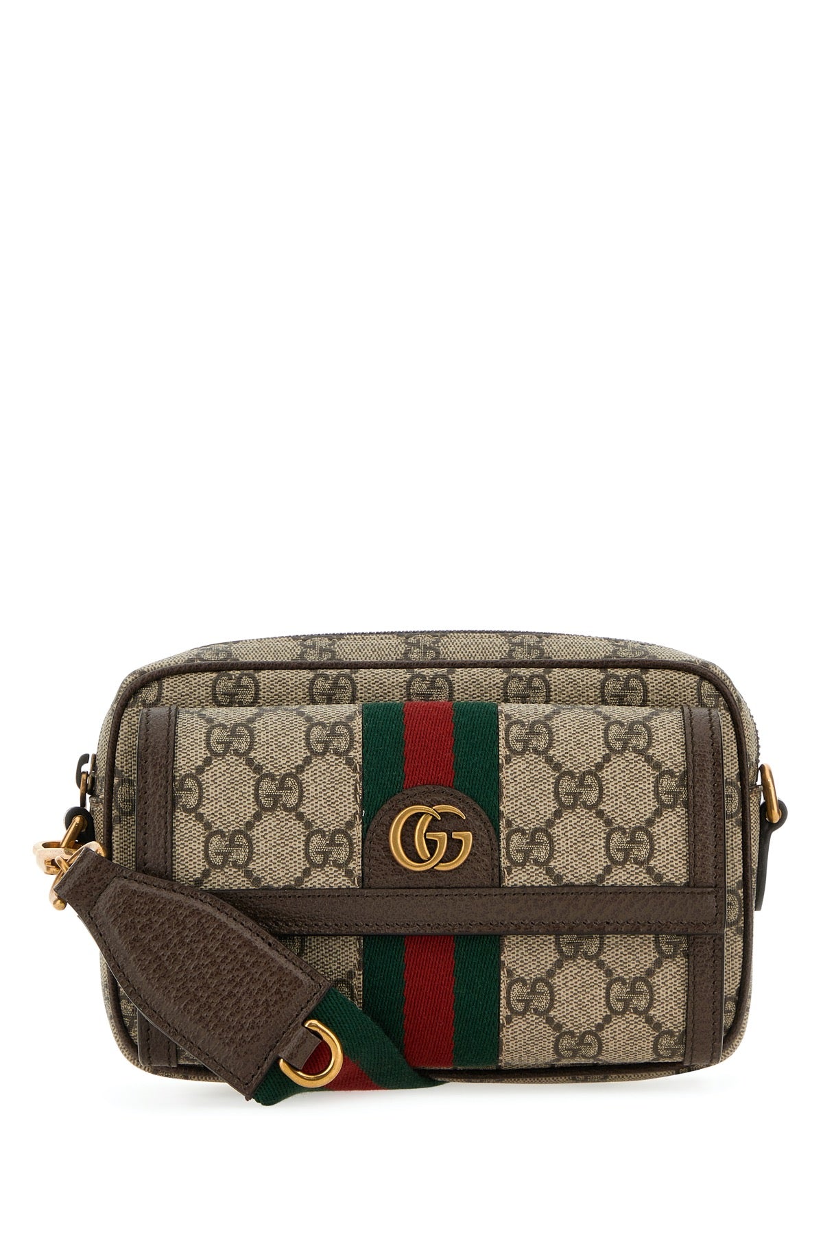 Gucci Women Gg Supreme Ad Leather Mini Ophidia Crossbody Bag GUCCI