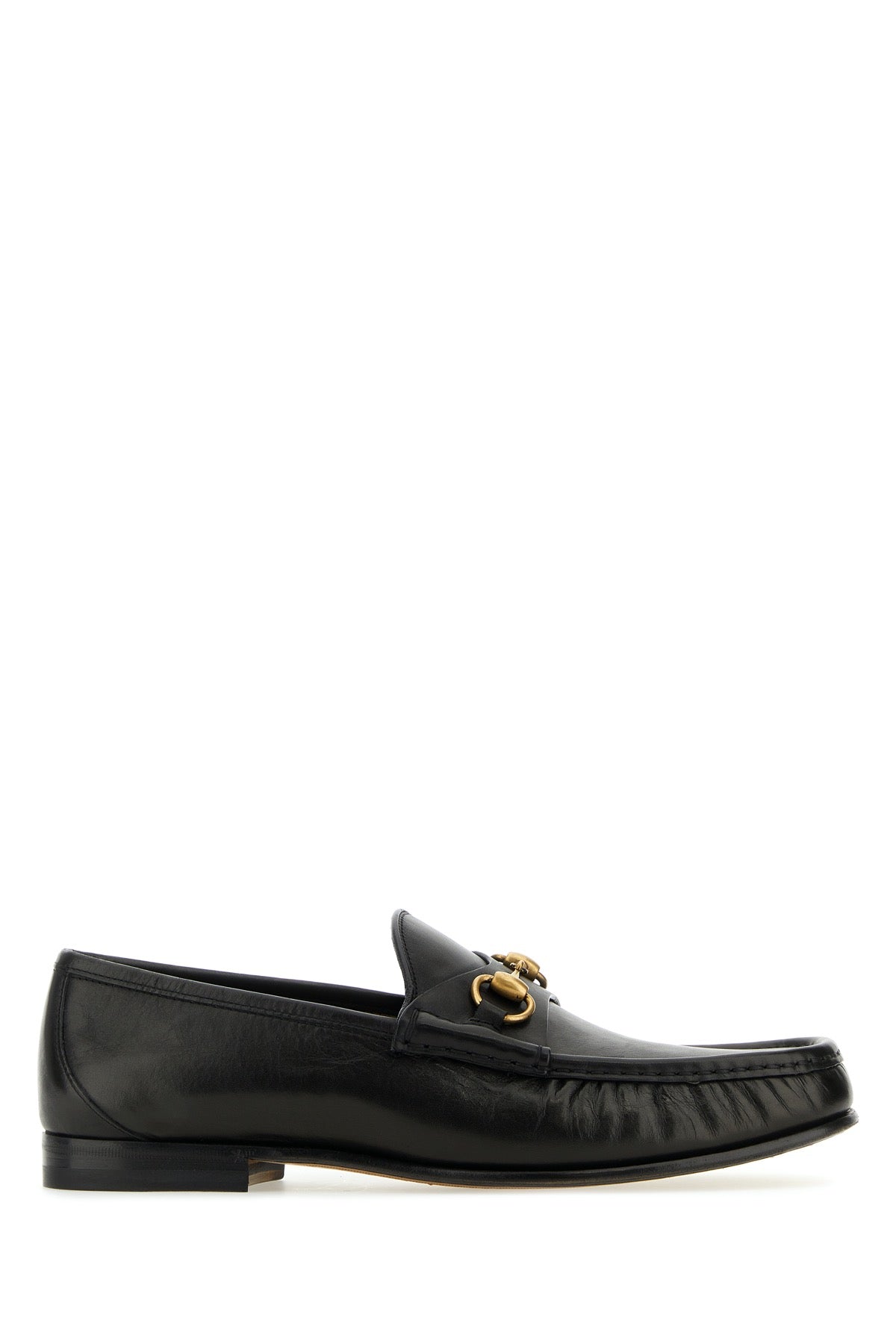 Gucci Men Black Leather Loafers GUCCI