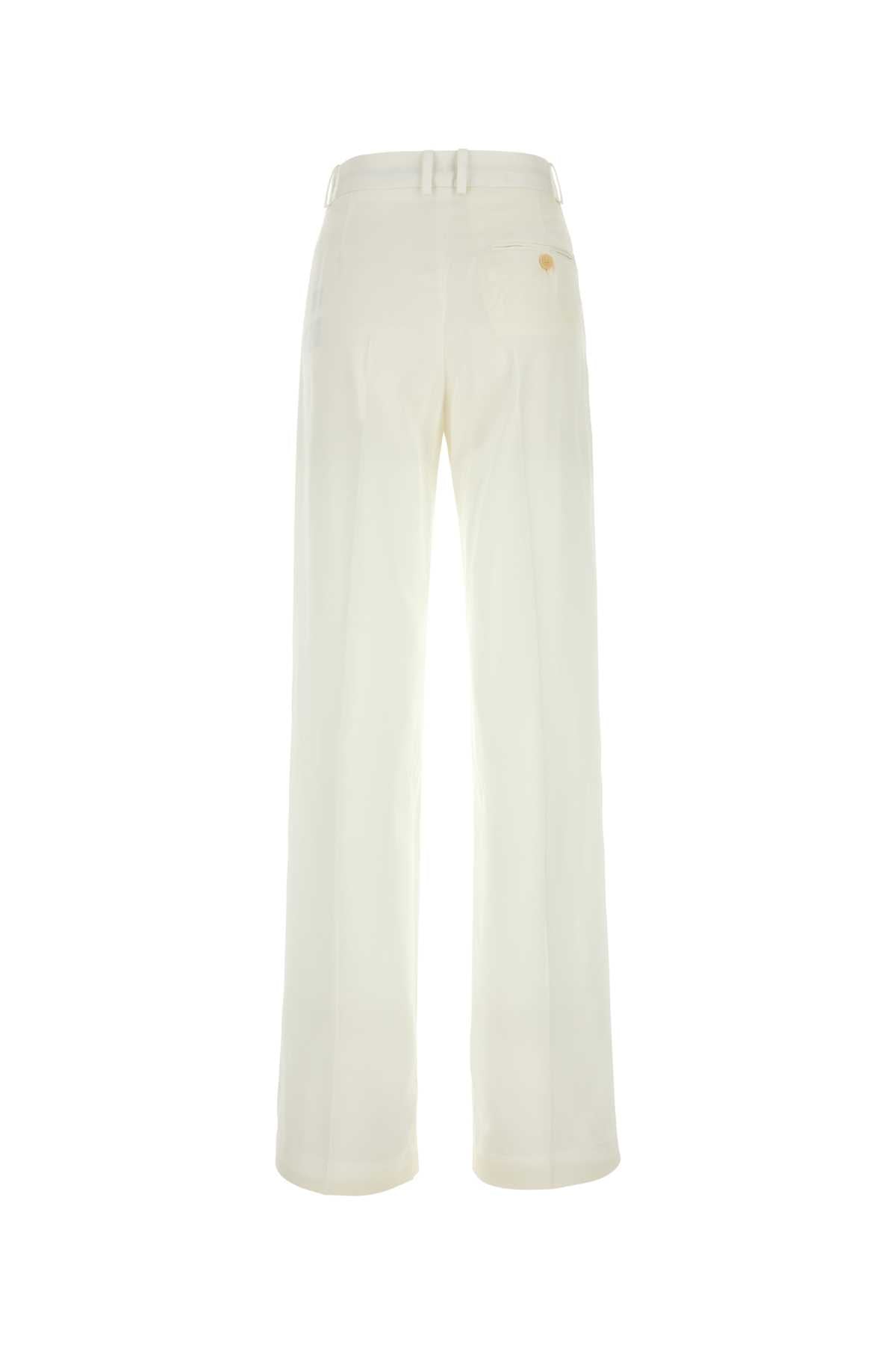 Stella Mccartney Women White Viscose Wide-Leg Pant STELLA MCCARTNEY