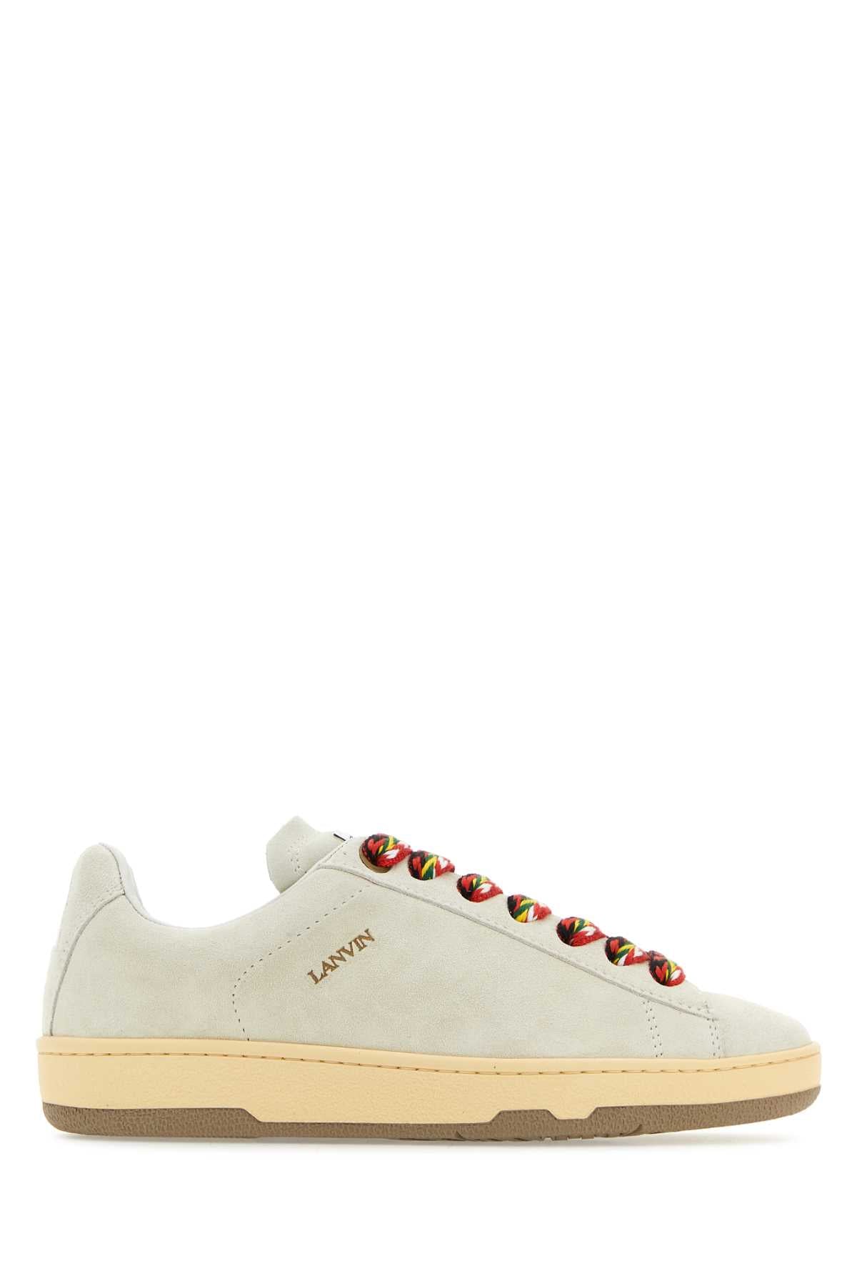 Lanvin Women Chalk Suede Lite Curb Sneakers LANVIN