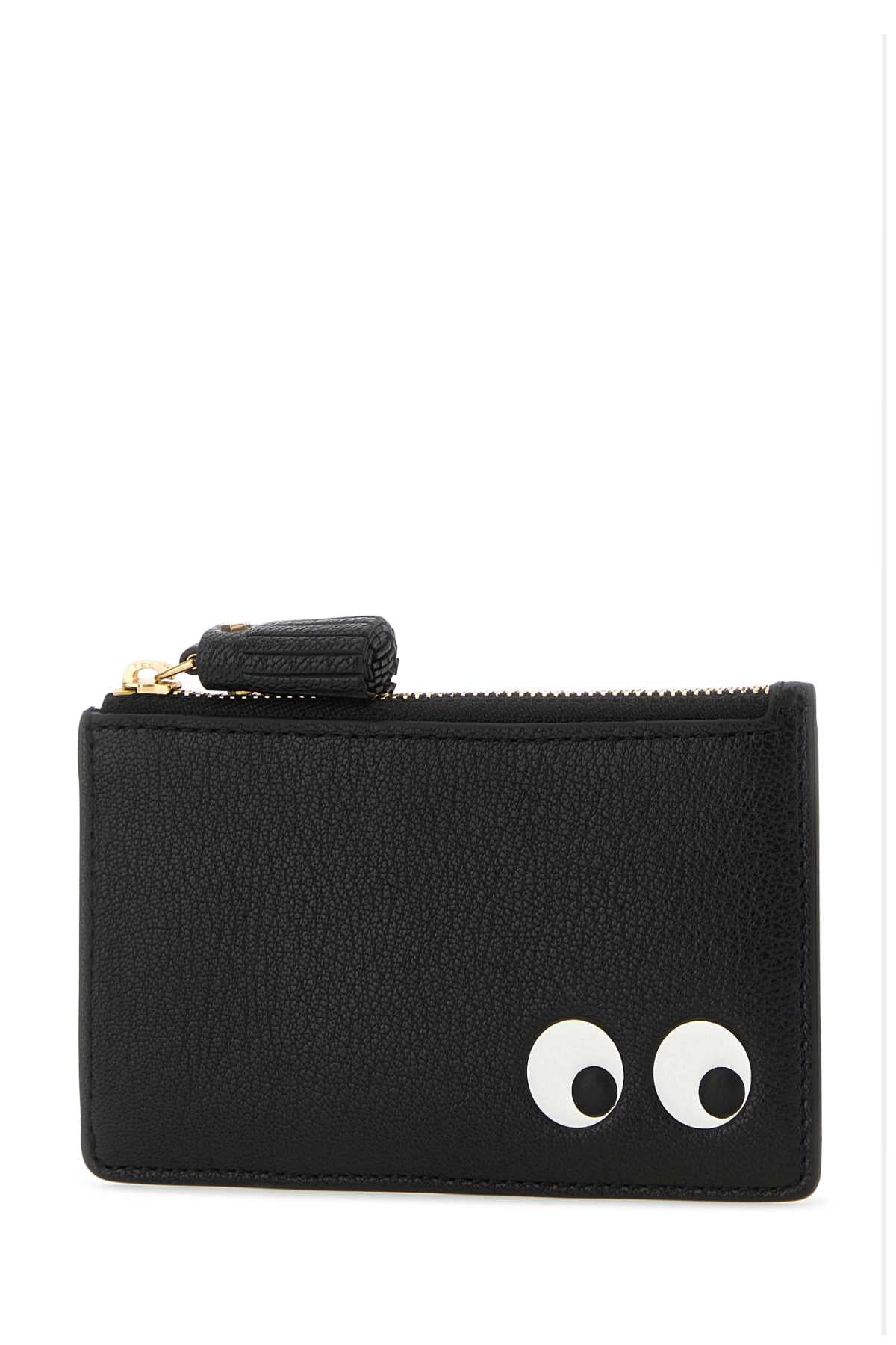 Anya Hindmarch Women Black Leather Eyes Card Holder ANYA HINDMARCH