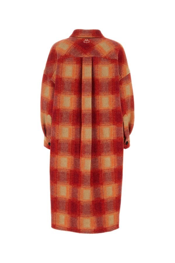 Isabel Marant Etoile Woman Embroidered Wool Blend Fontizi Oversize Coat