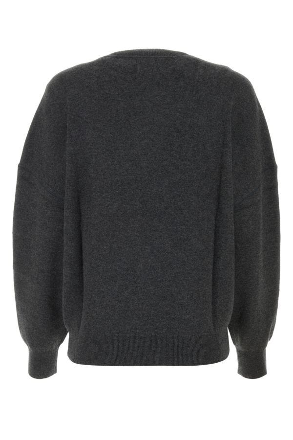 Isabel Marant Etoile Woman Melange Dark Grey Stretch Cotton Blend Altee Sweater
