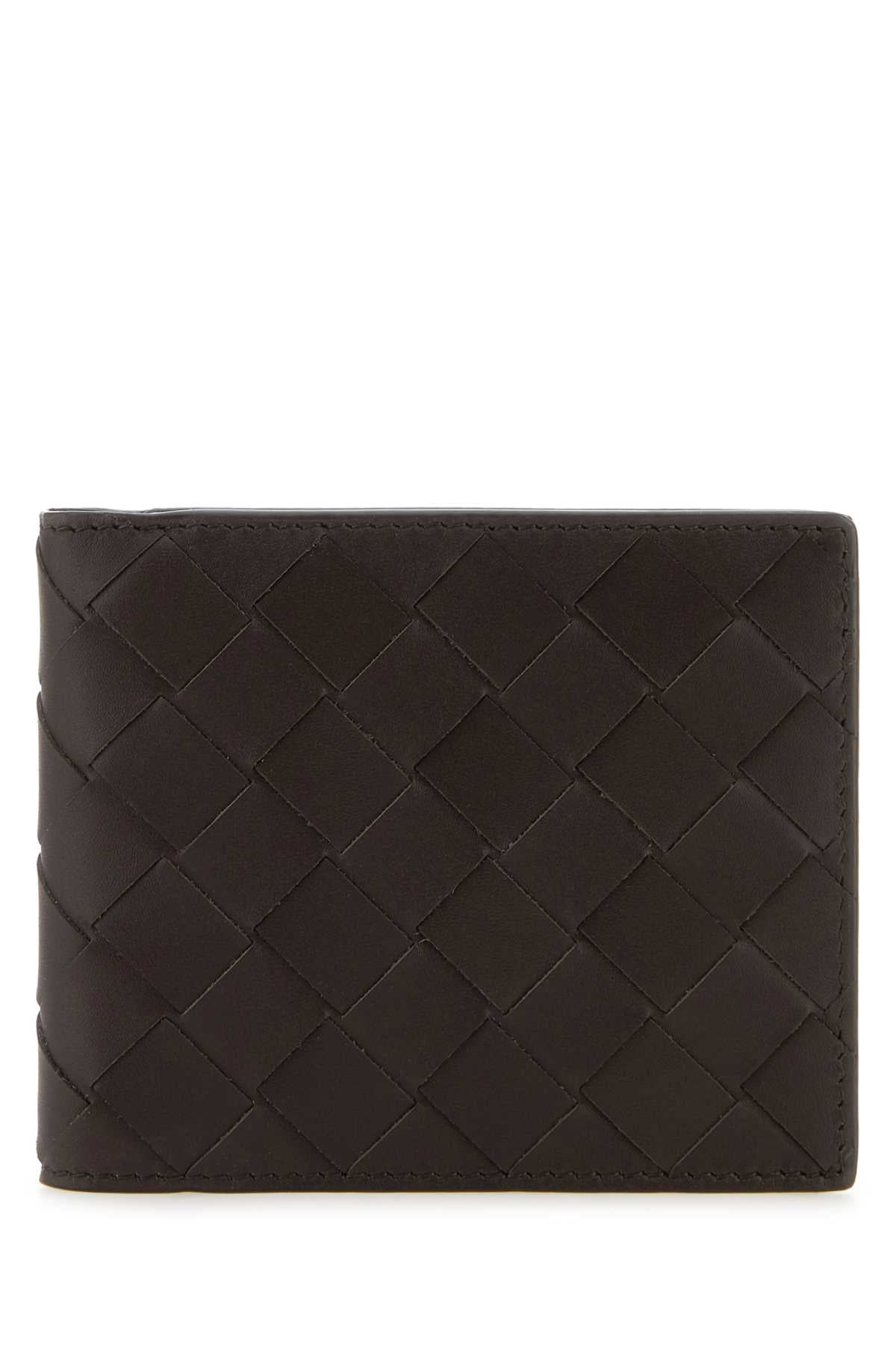 Bottega Veneta Men Dark Brown Leather Wallet BOTTEGA VENETA