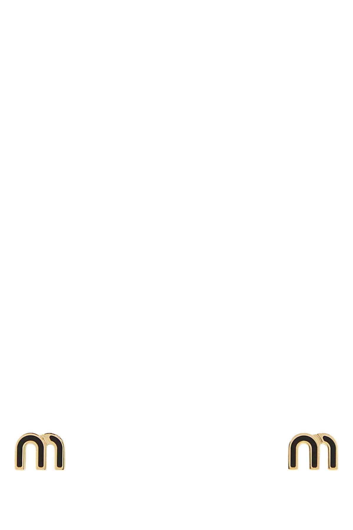 Miu Miu Women Black Metal Earrings MIU MIU