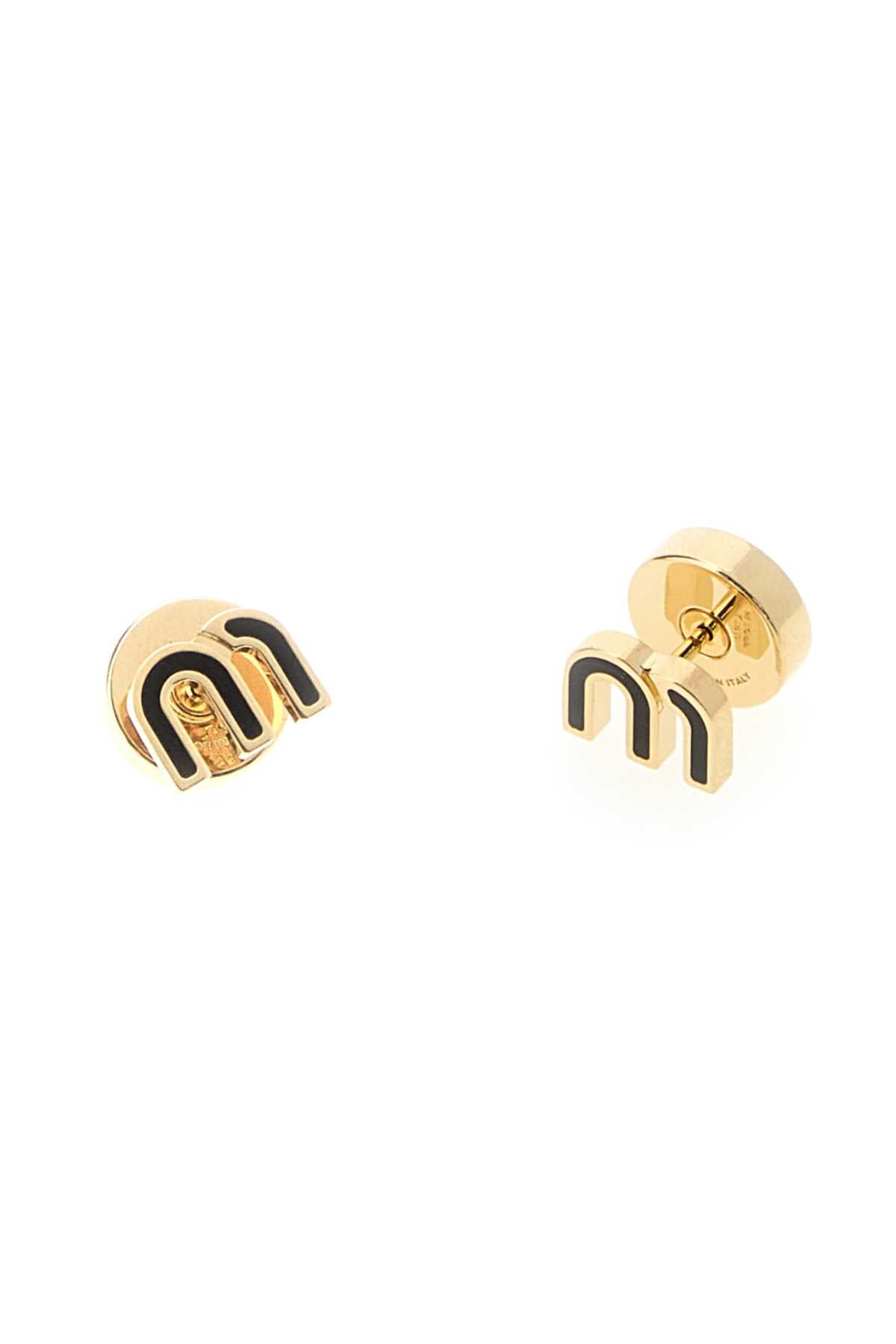 Miu Miu Women Black Metal Earrings MIU MIU