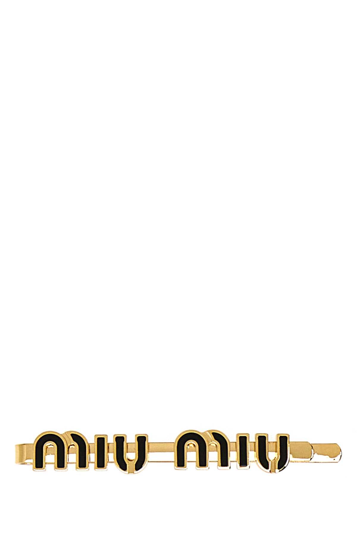 Miu Miu Women Gold Metal Hair Clip MIU MIU