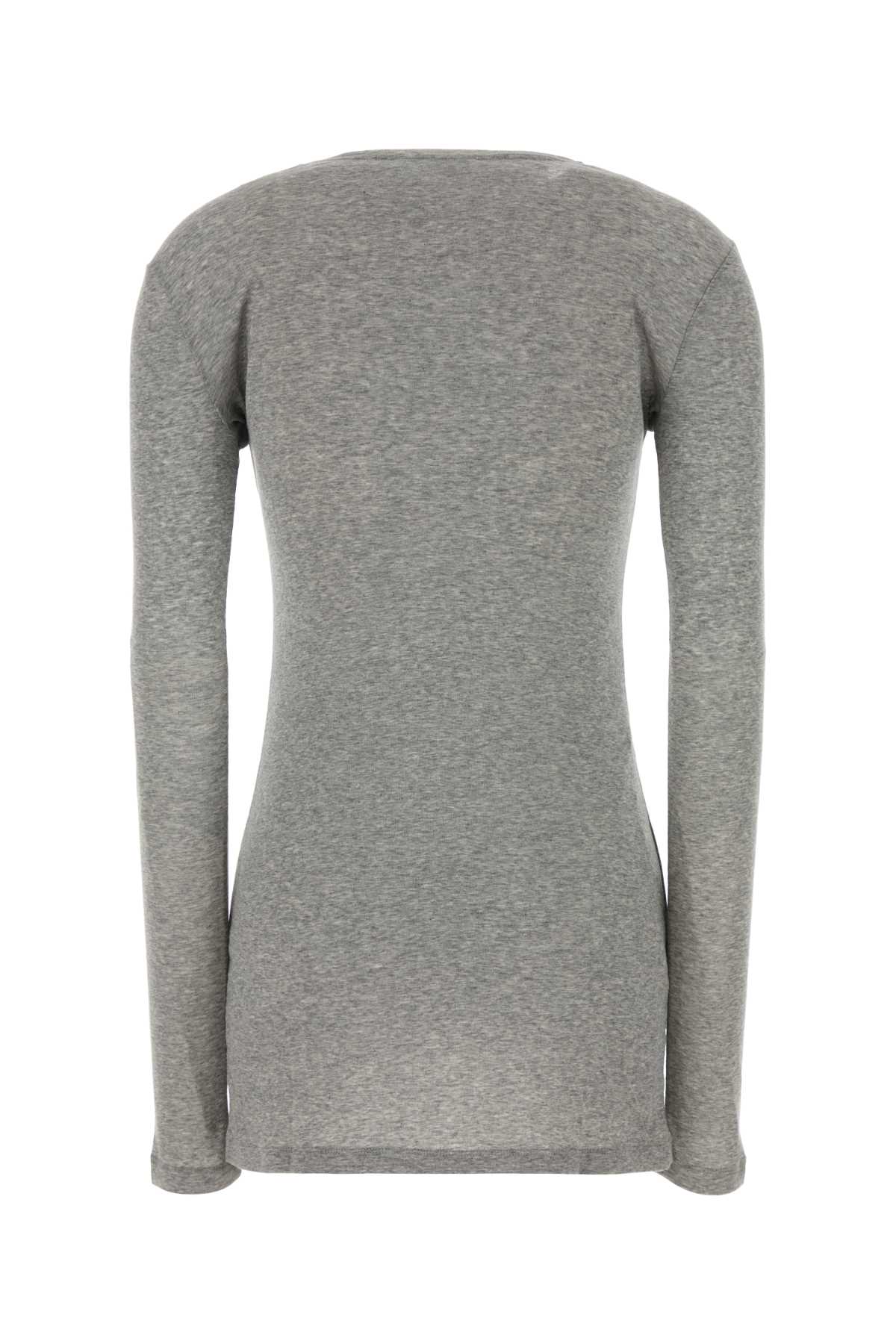 Miu Miu Women Grey Cotton Mini Dress MIU MIU