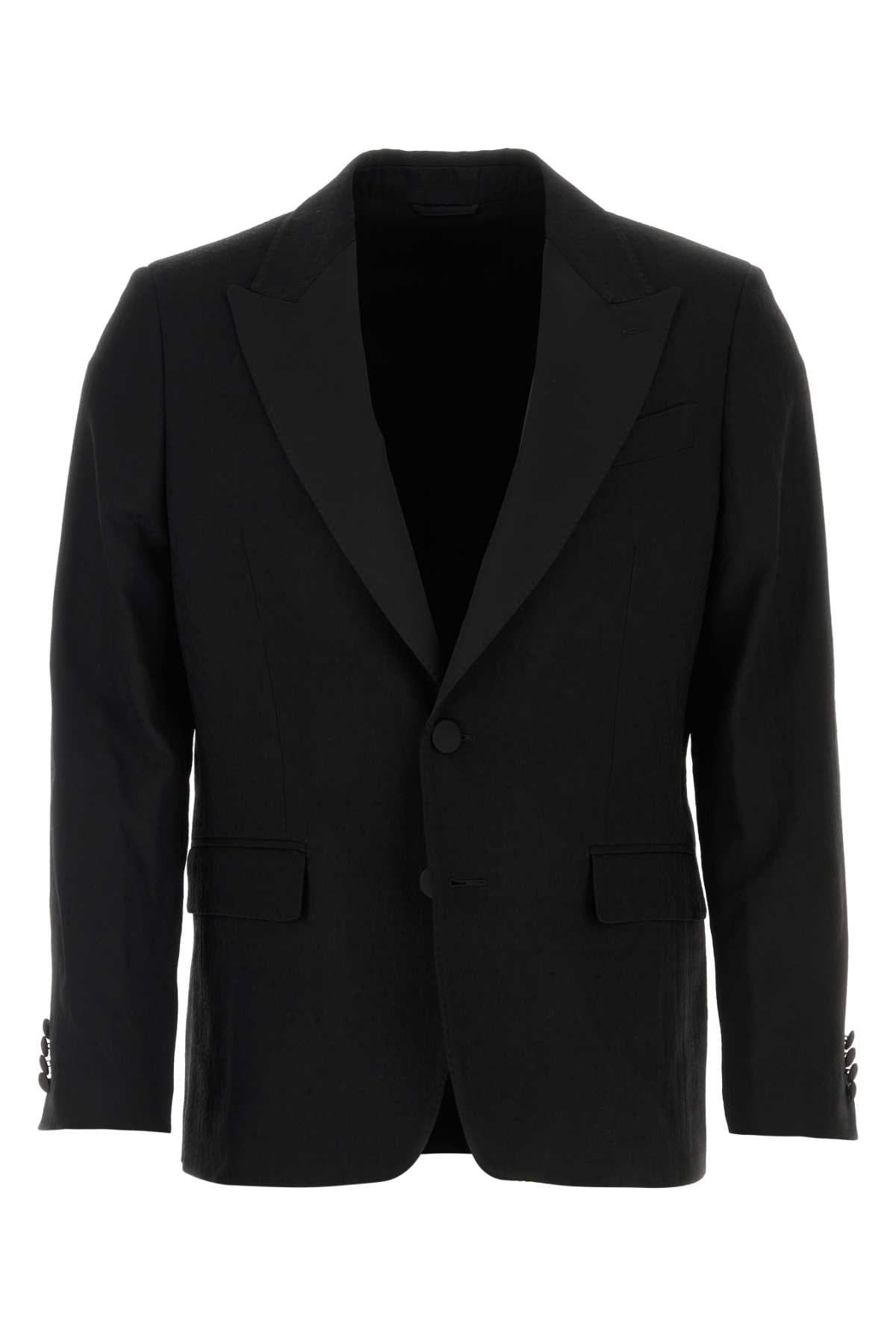 Etro Men Black Stretch Wool Blazer ETRO