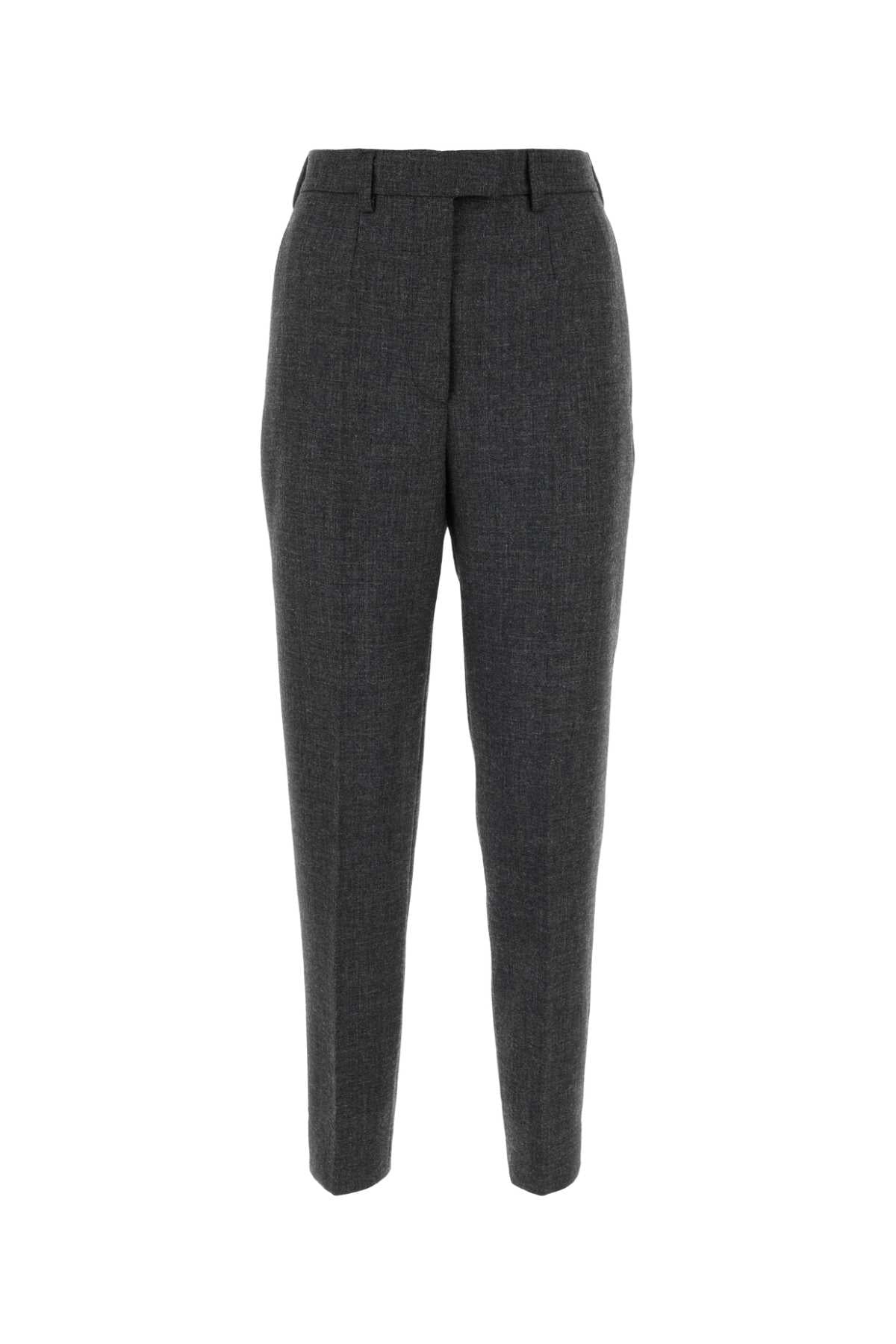 Prada Women Dark Grey Wool Pant PRADA