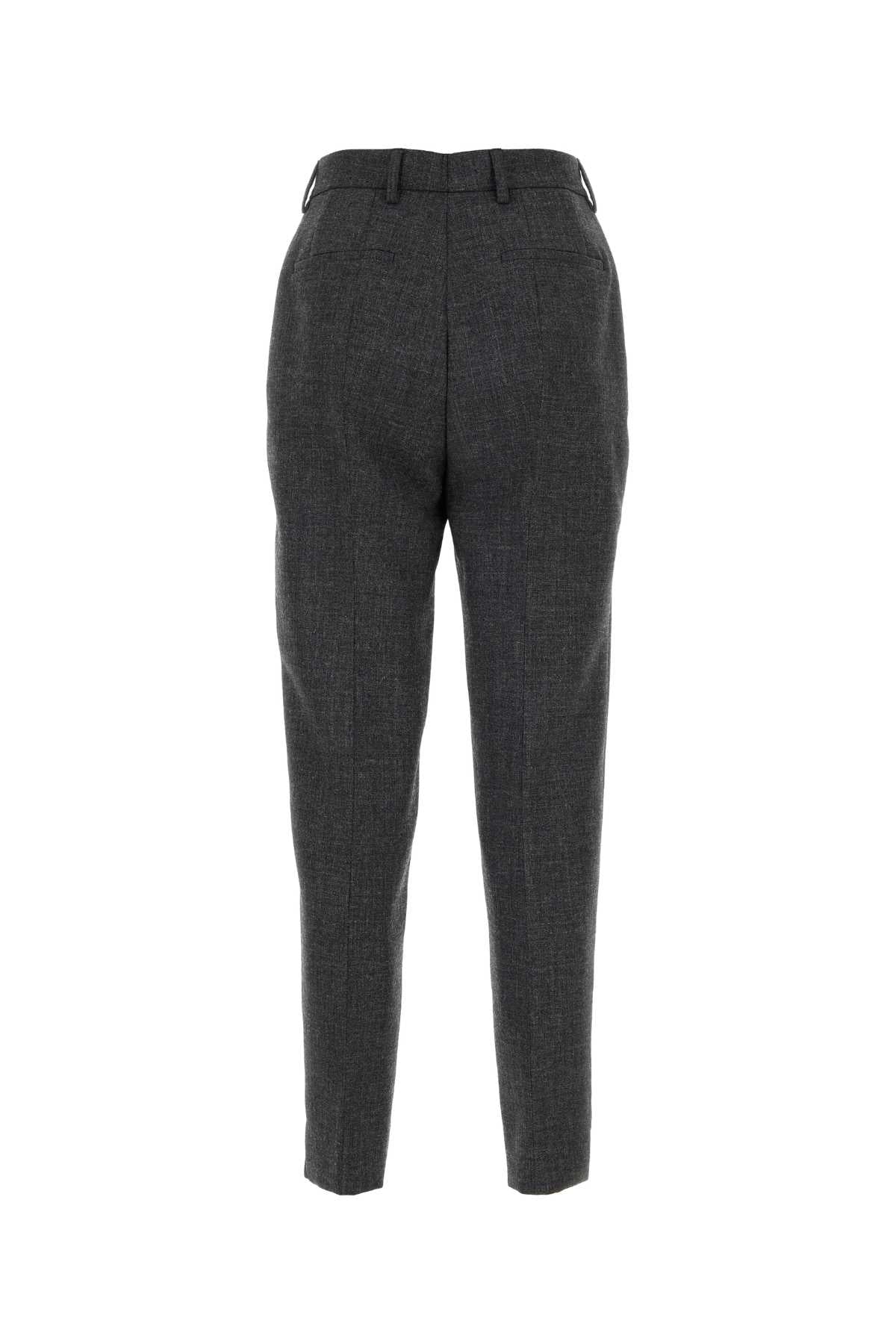 Prada Women Dark Grey Wool Pant PRADA