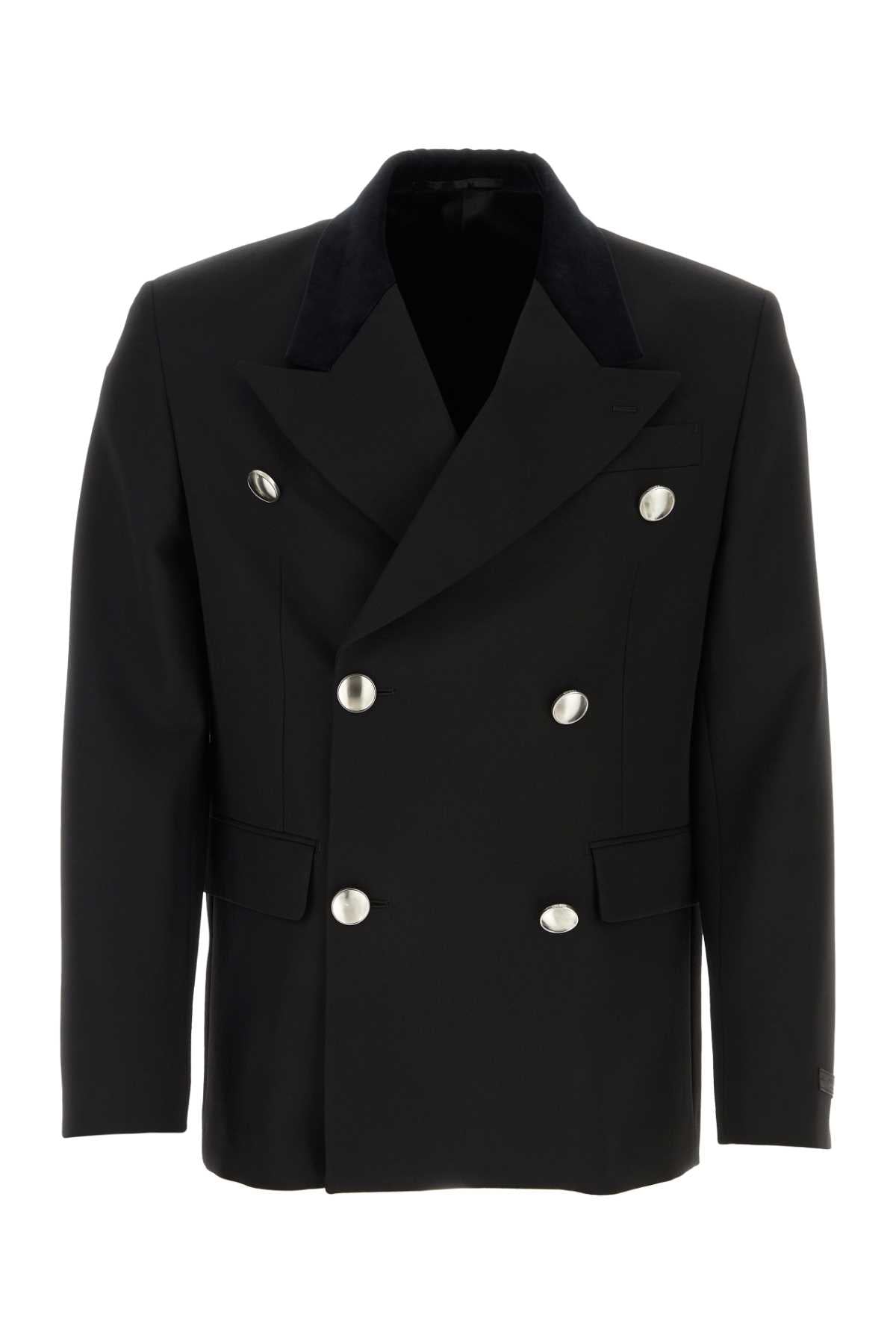 Prada Men Black Wool Blazer PRADA