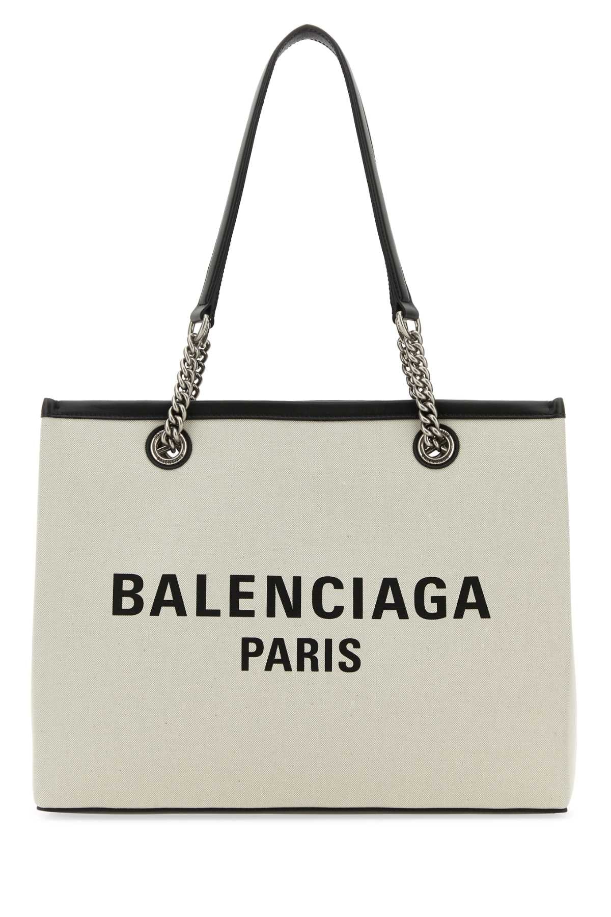 Balenciaga Women Ivory Canvas M Duty Free Shopping Bag BALENCIAGA