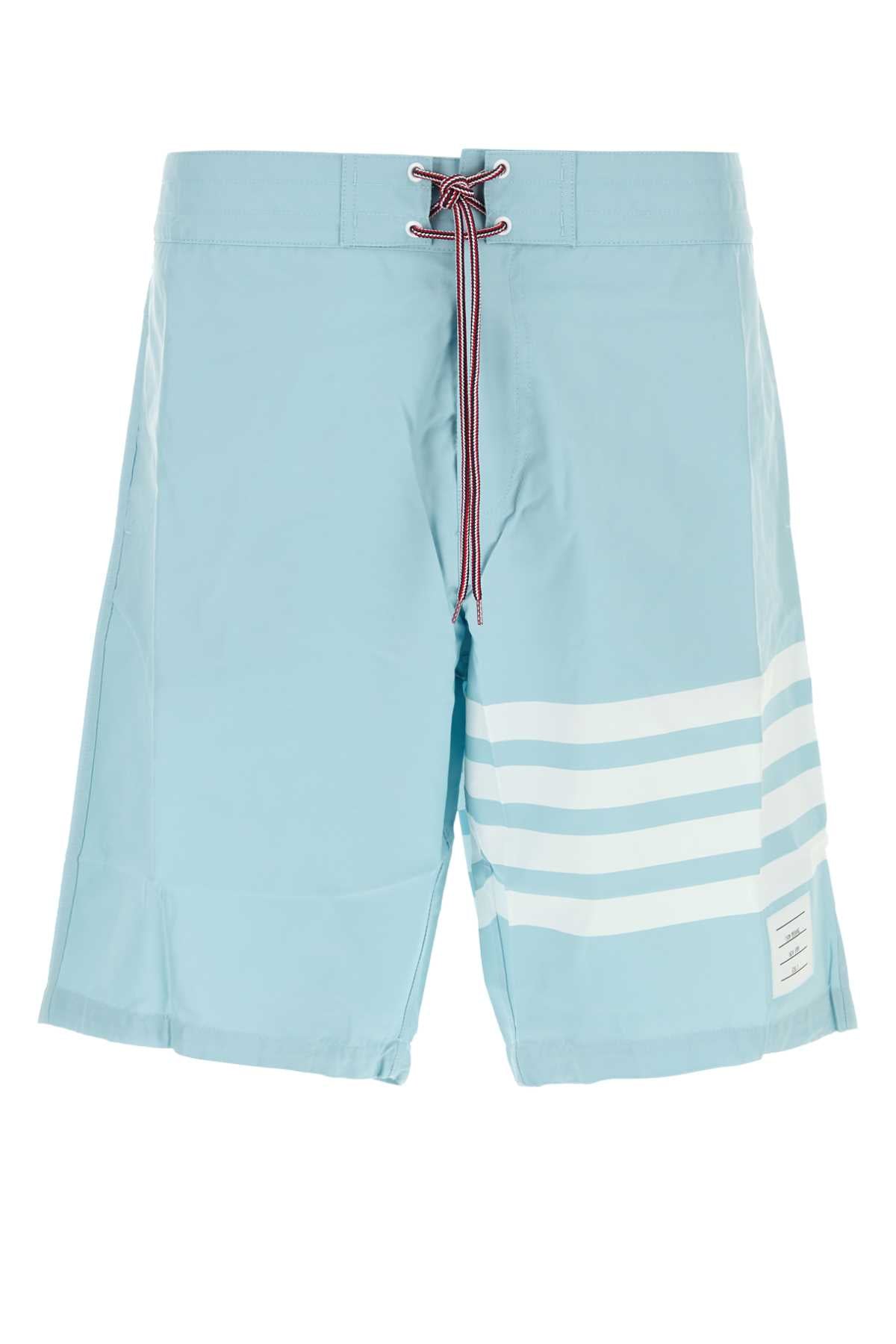 Thom Browne Men Light Blue Nylon Blend Swimming Shorts THOM BROWNE