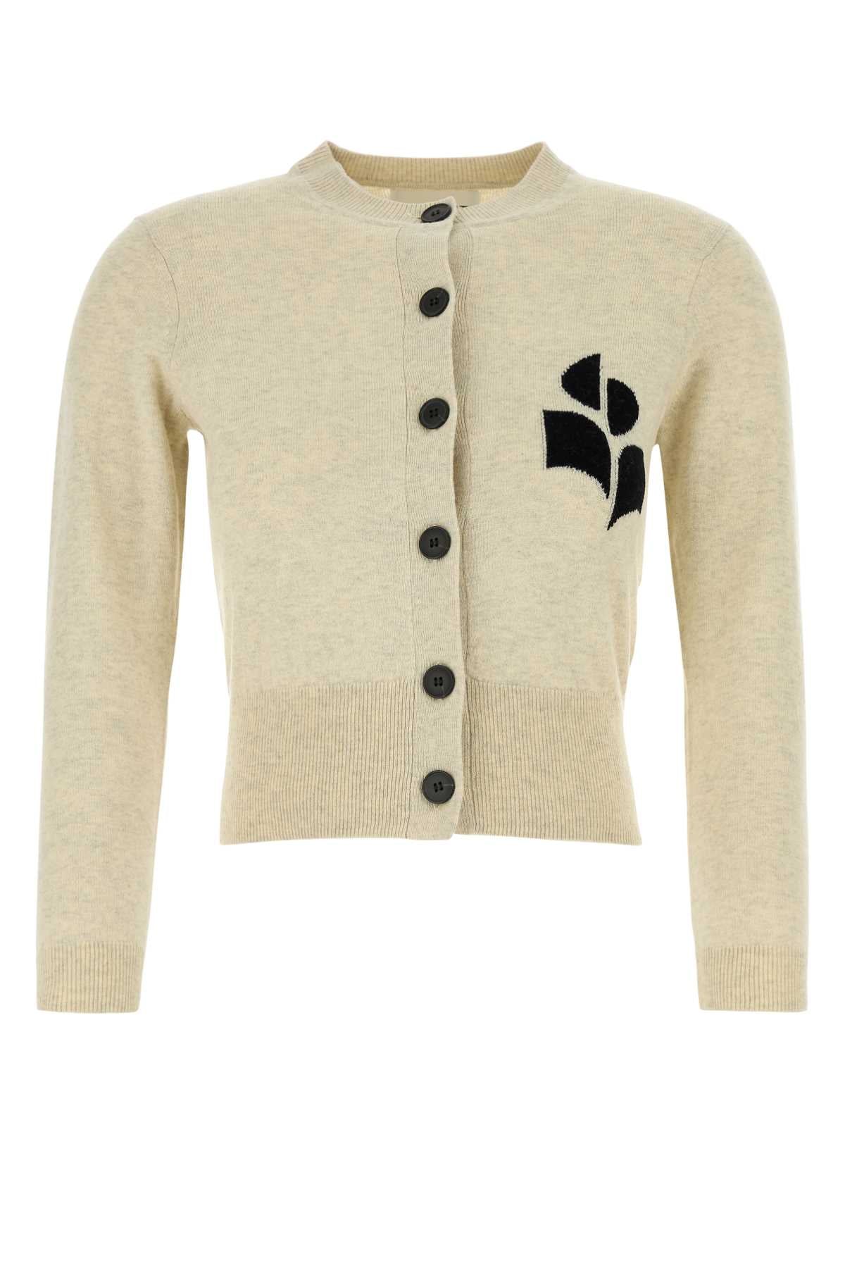Isabel Marant Etoile Women Cream Cotton Blend Newton Cardigan ISABEL MARANT ETOILE