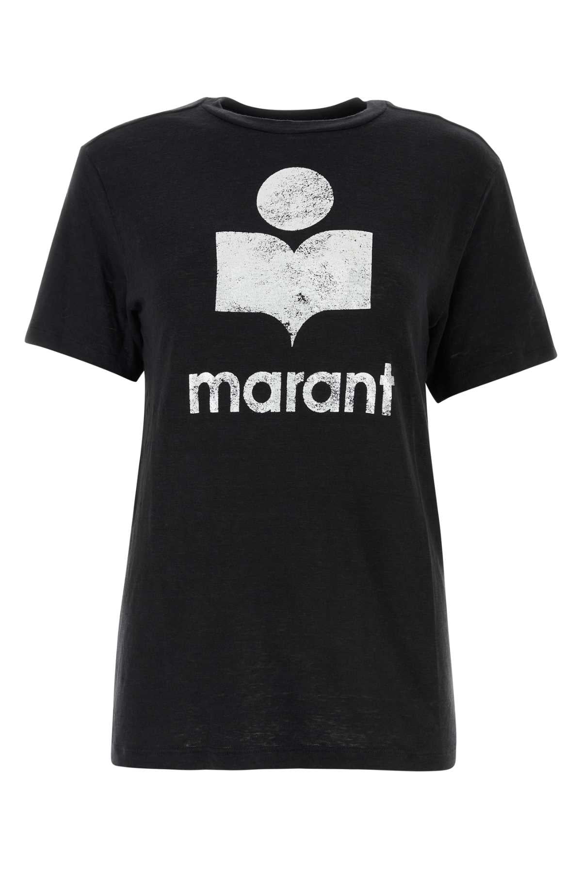 Isabel Marant Etoile Women Black Linen Zewel T-Shirt ISABEL MARANT ETOILE