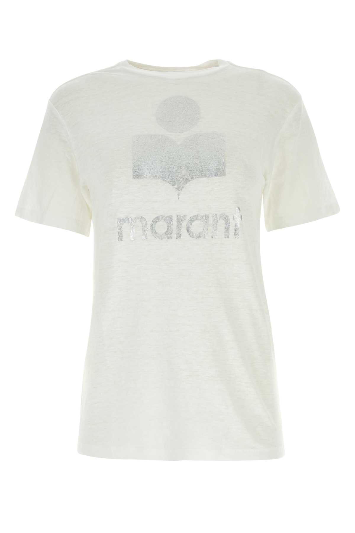 Isabel Marant Etoile Women White Linen Zewel T-Shirt ISABEL MARANT ETOILE