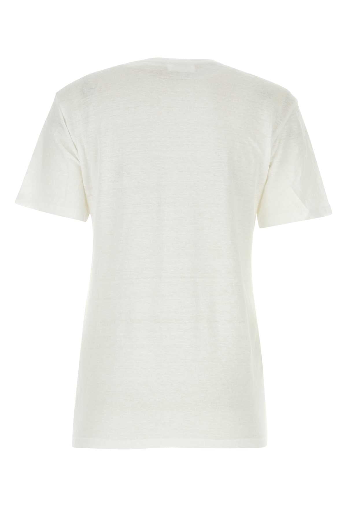 Isabel Marant Etoile Women White Linen Zewel T-Shirt ISABEL MARANT ETOILE