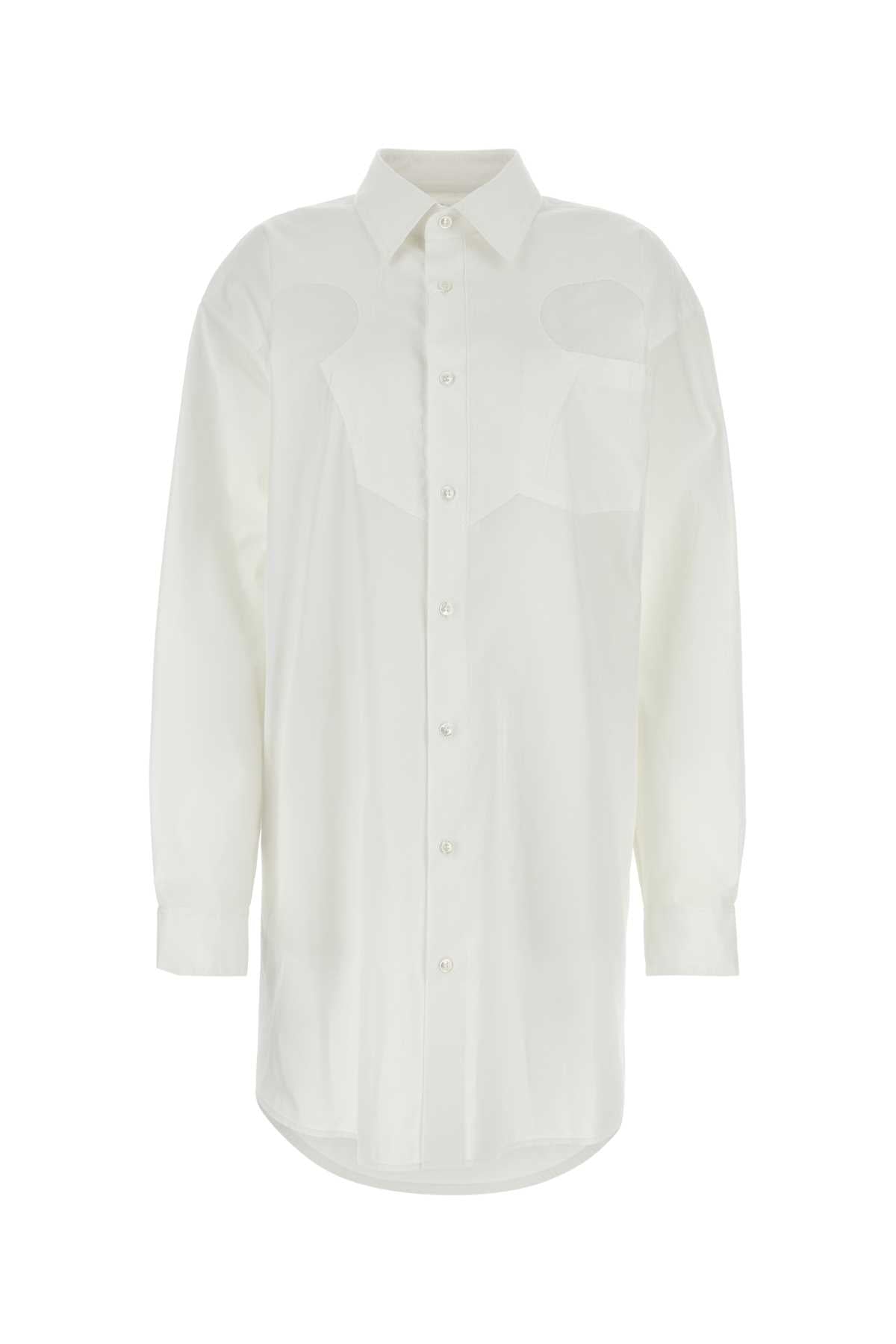 Maison Margiela Women White Poplin Shirt Mini Dress MAISON MARGIELA