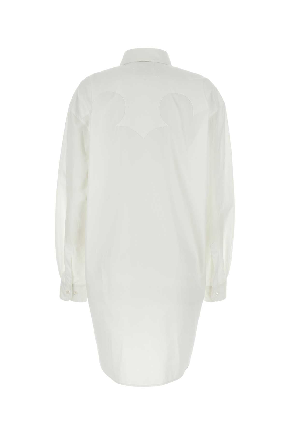 Maison Margiela Women White Poplin Shirt Mini Dress MAISON MARGIELA
