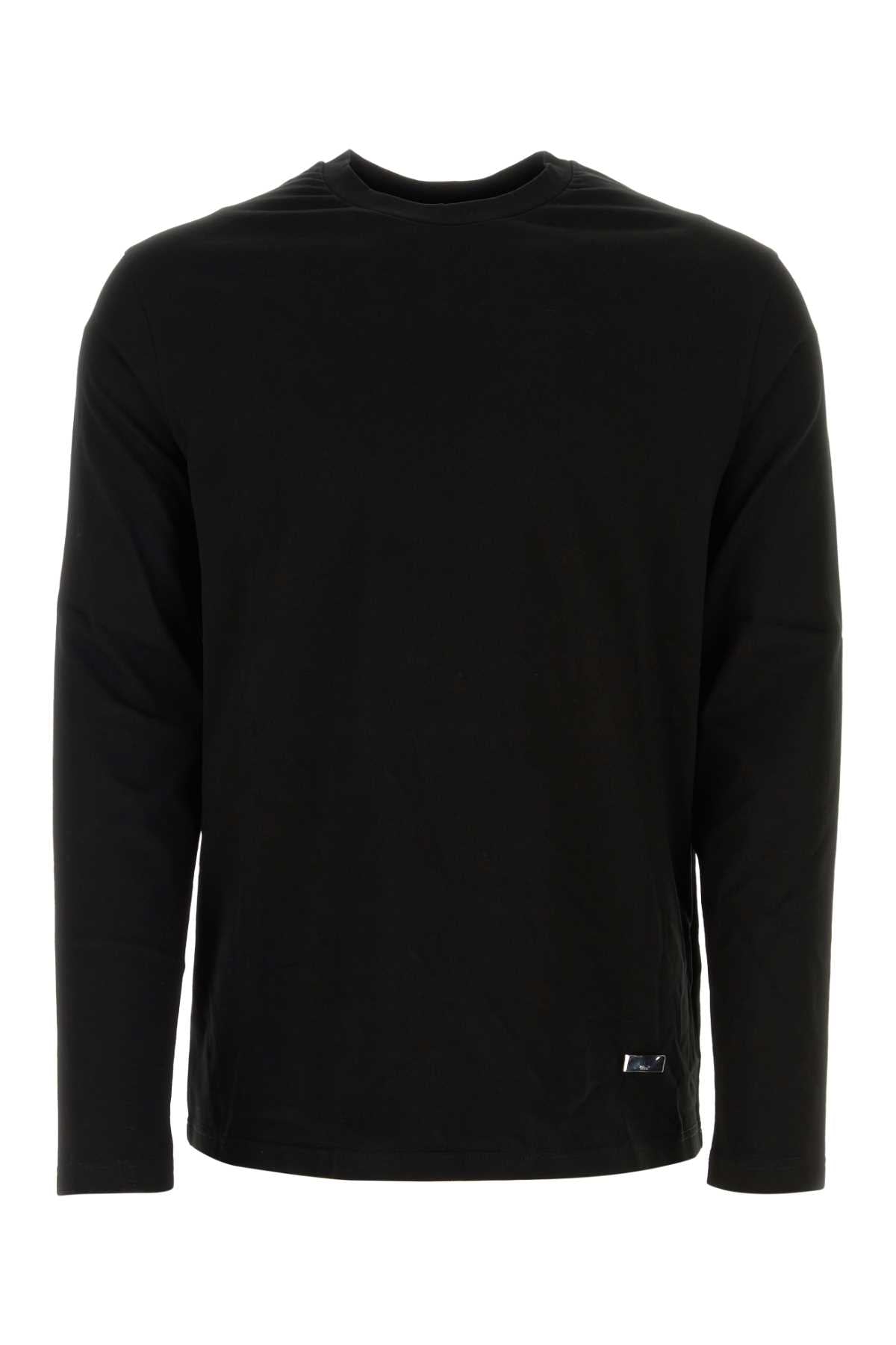 Jil Sander Men Black Cotton T-Shirt JIL SANDER