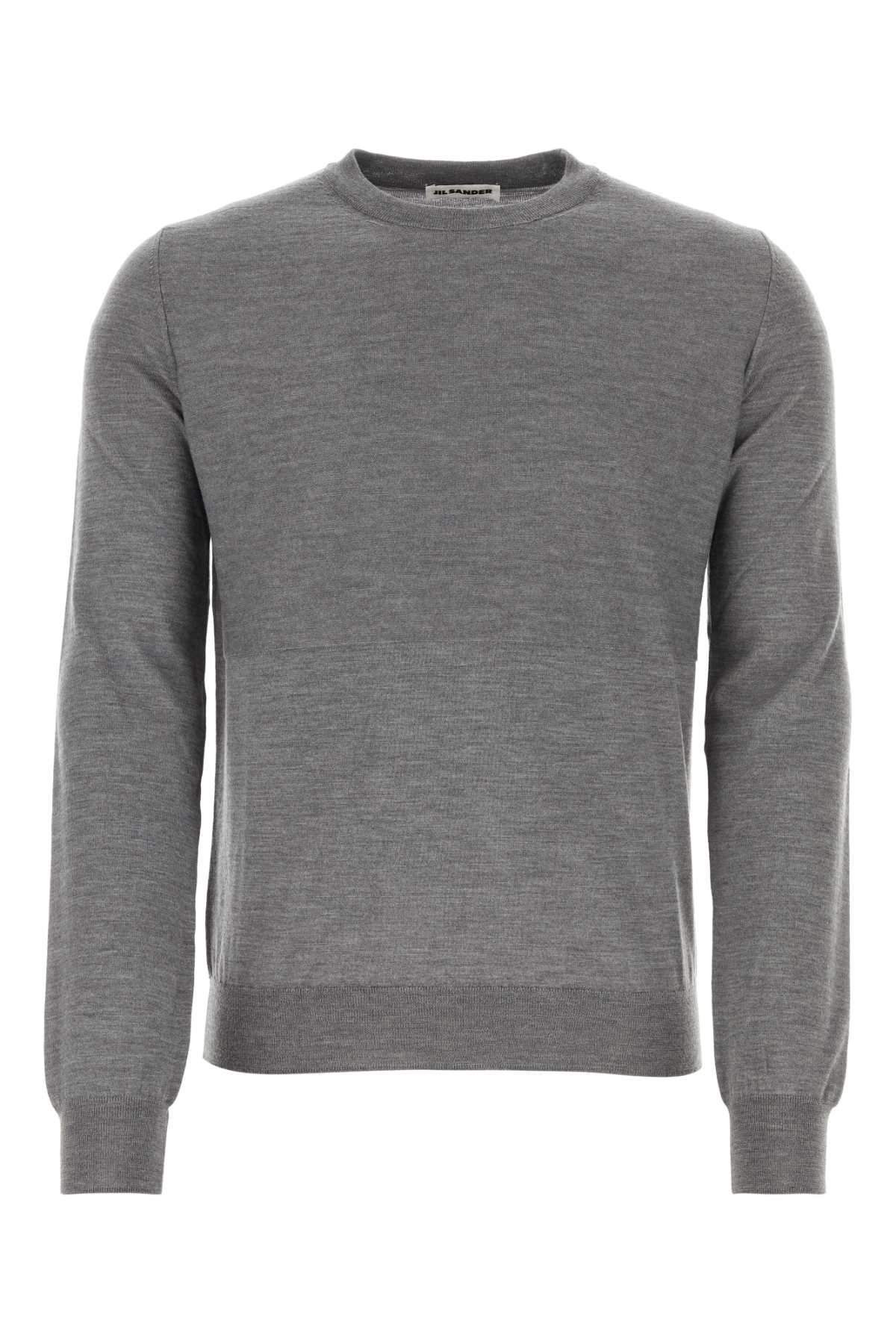 Jil Sander Men Grey Wool Sweater JIL SANDER