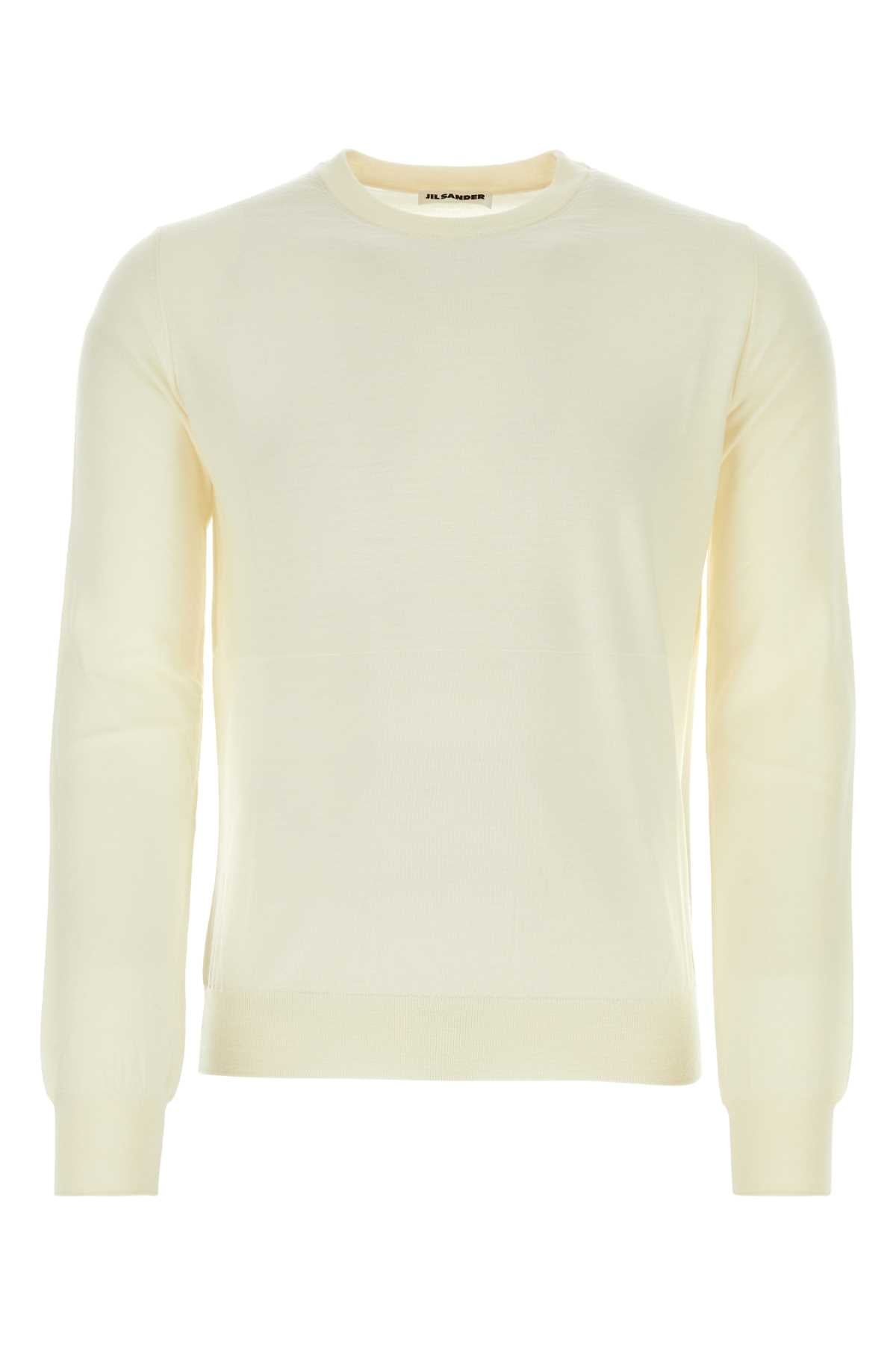 Jil Sander Men Ivory Wool Sweater JIL SANDER