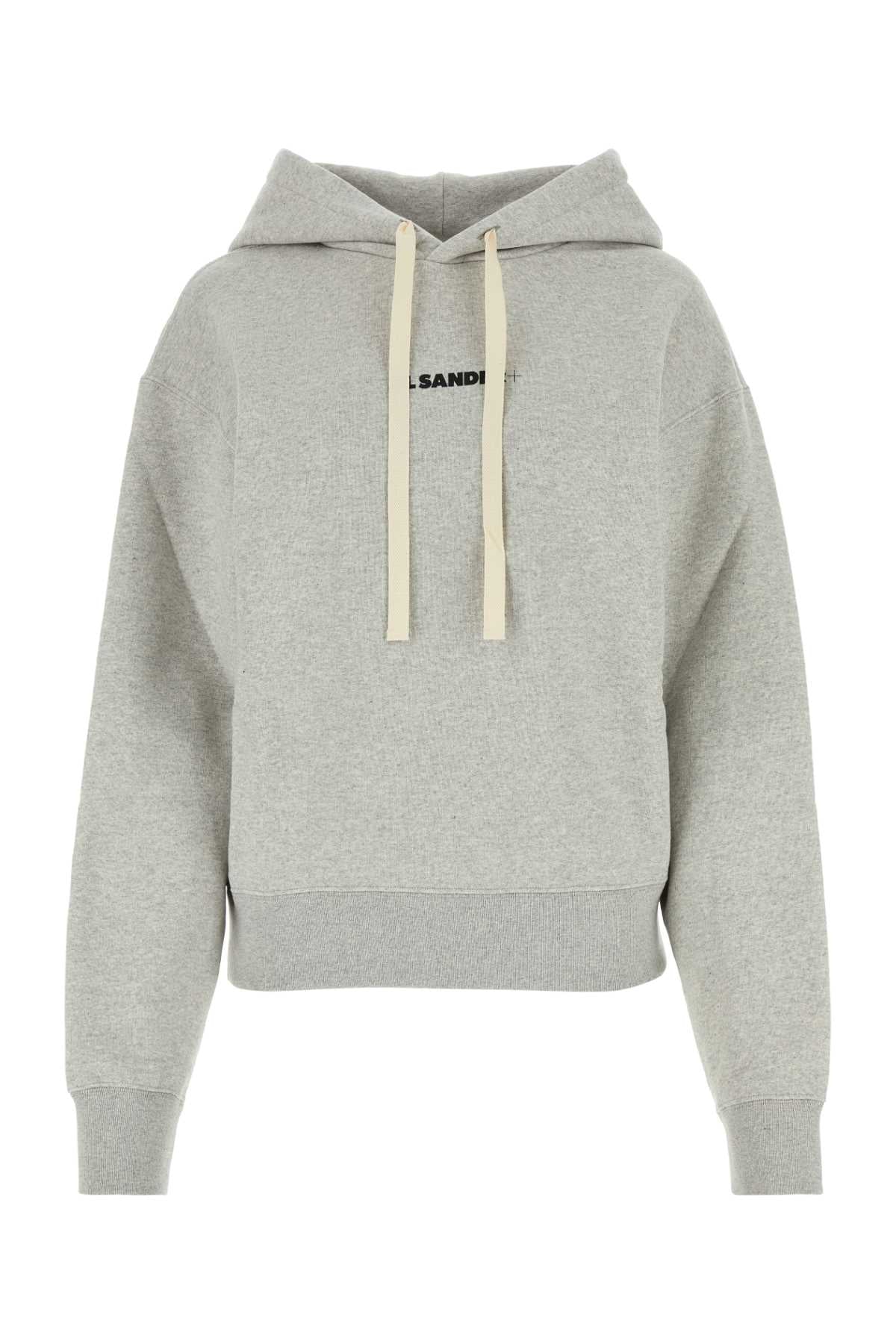 Jil Sander Women Light Grey Cotton Oversize Sweatshirt JIL SANDER